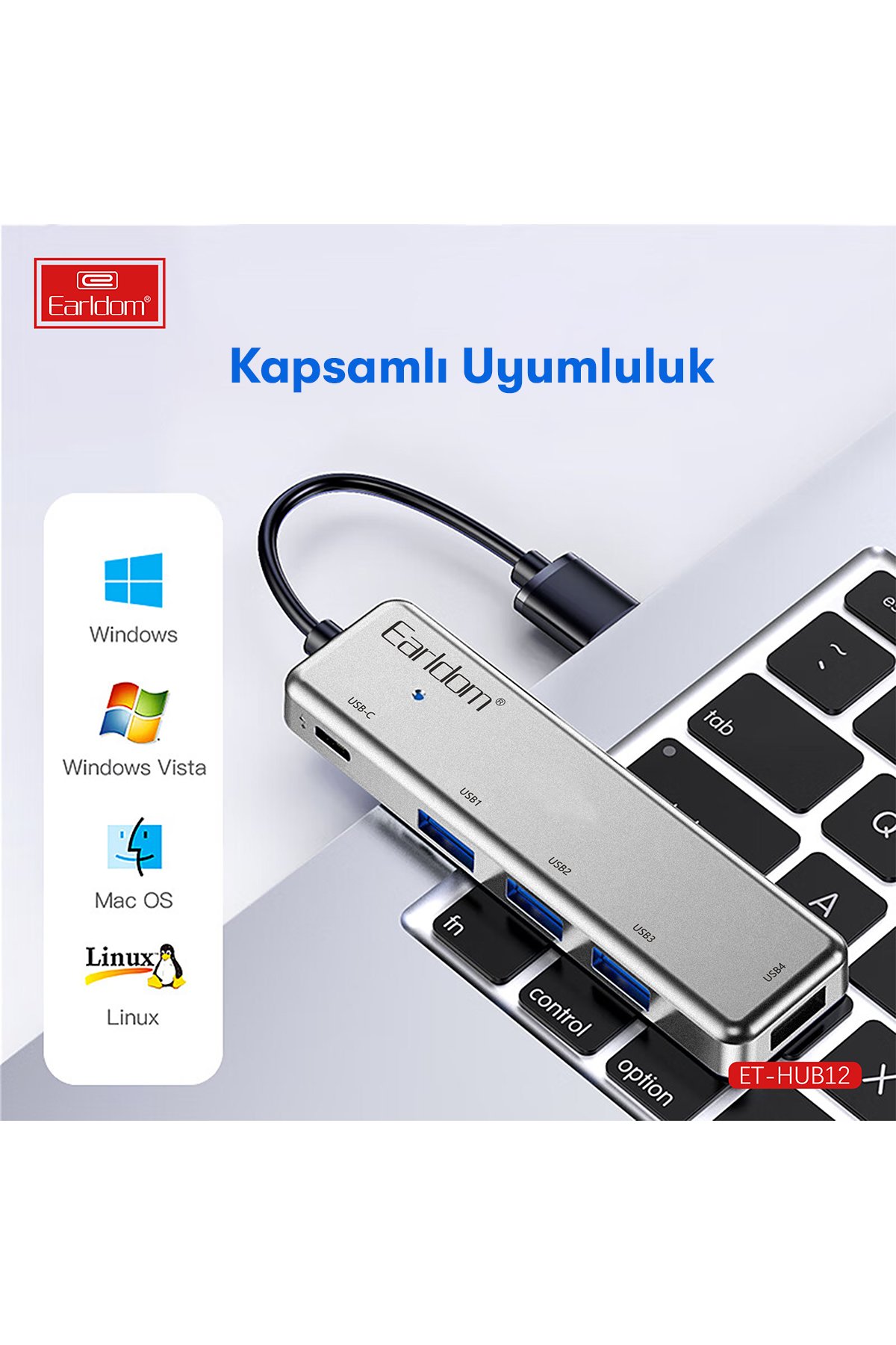 Earldom E27 1.2M 3.5mm Jaklı Kablolu Kulaklık - Siyah