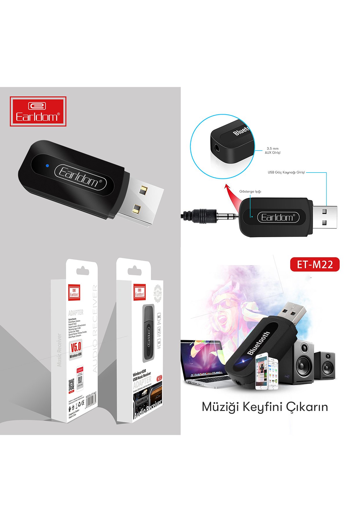 Earldom EH252 Ayarlanabilir Yapışkanlı Manyetik Magsafe Araç Tutucu - Siyah