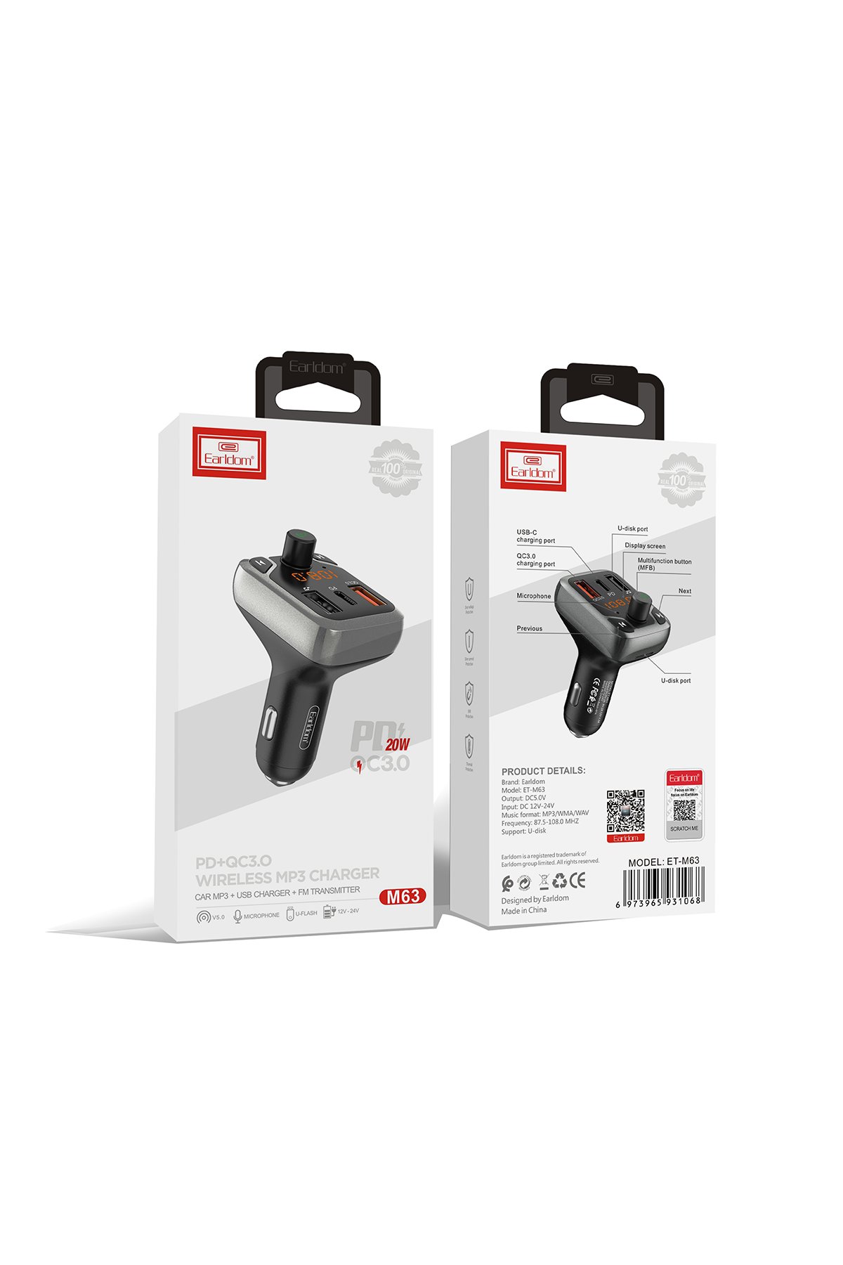 Earldom E67 Lightning Kablolu Kulaklık - Gümüş