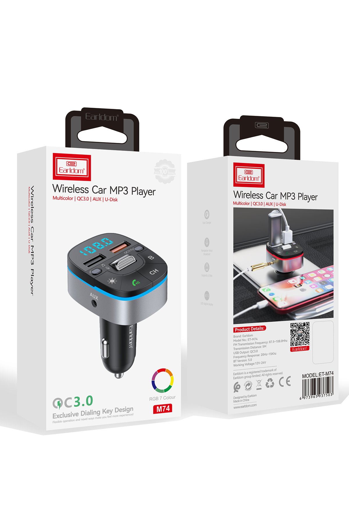 Earldom EC-190CC 1M 60W Type-C to Type-C PD Hızlı Şarj Kablosu - Beyaz