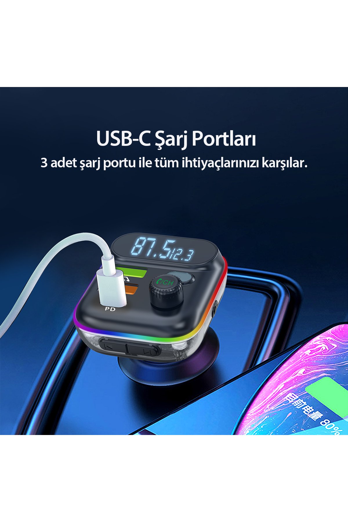 Earldom EH285 360 Derece Ayarlanabilir Boyun Askılı Manyetik Telefon Tutucu - Siyah