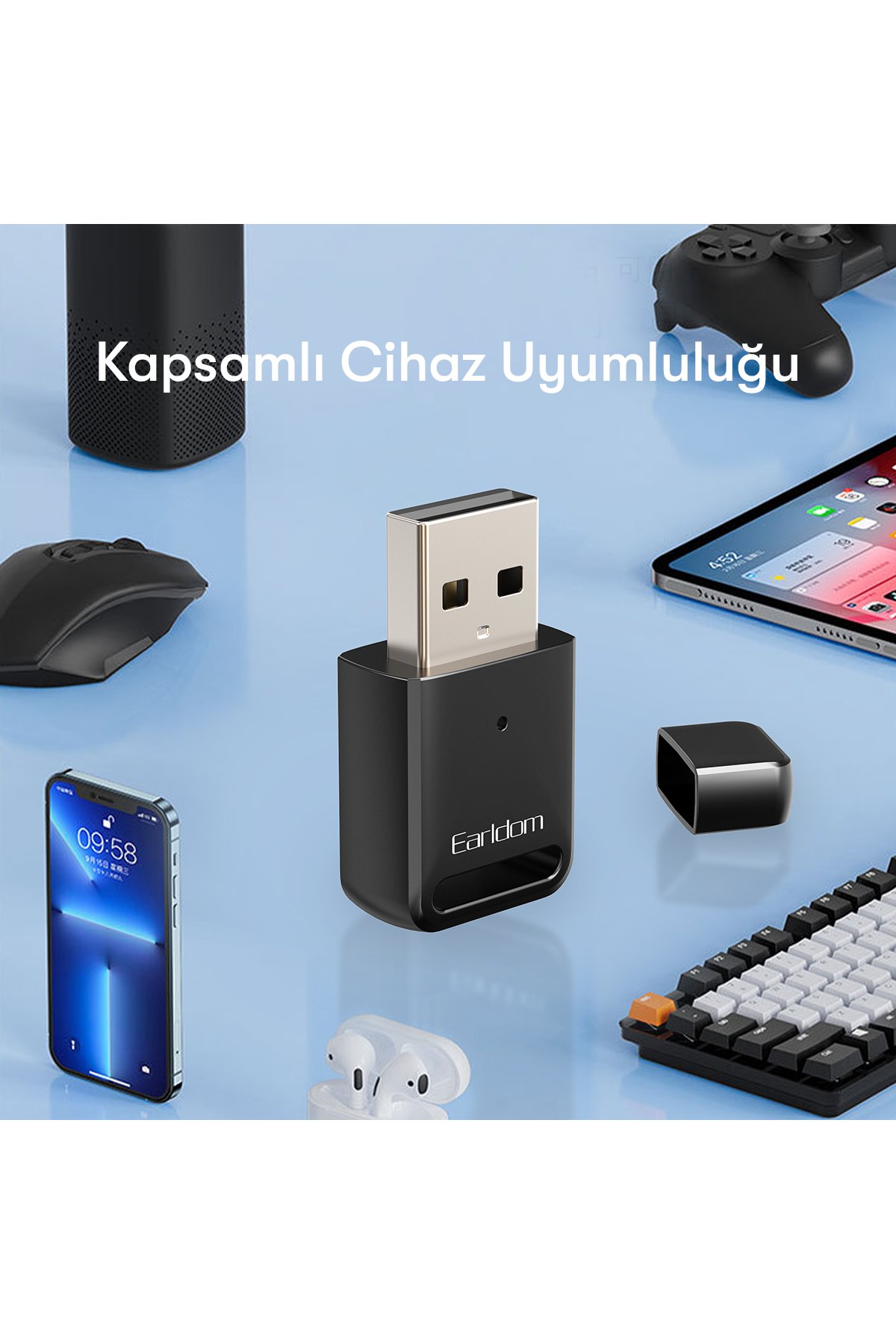 Earldom BH102 Kafaüstü Bluetooth Kulaklık - Siyah
