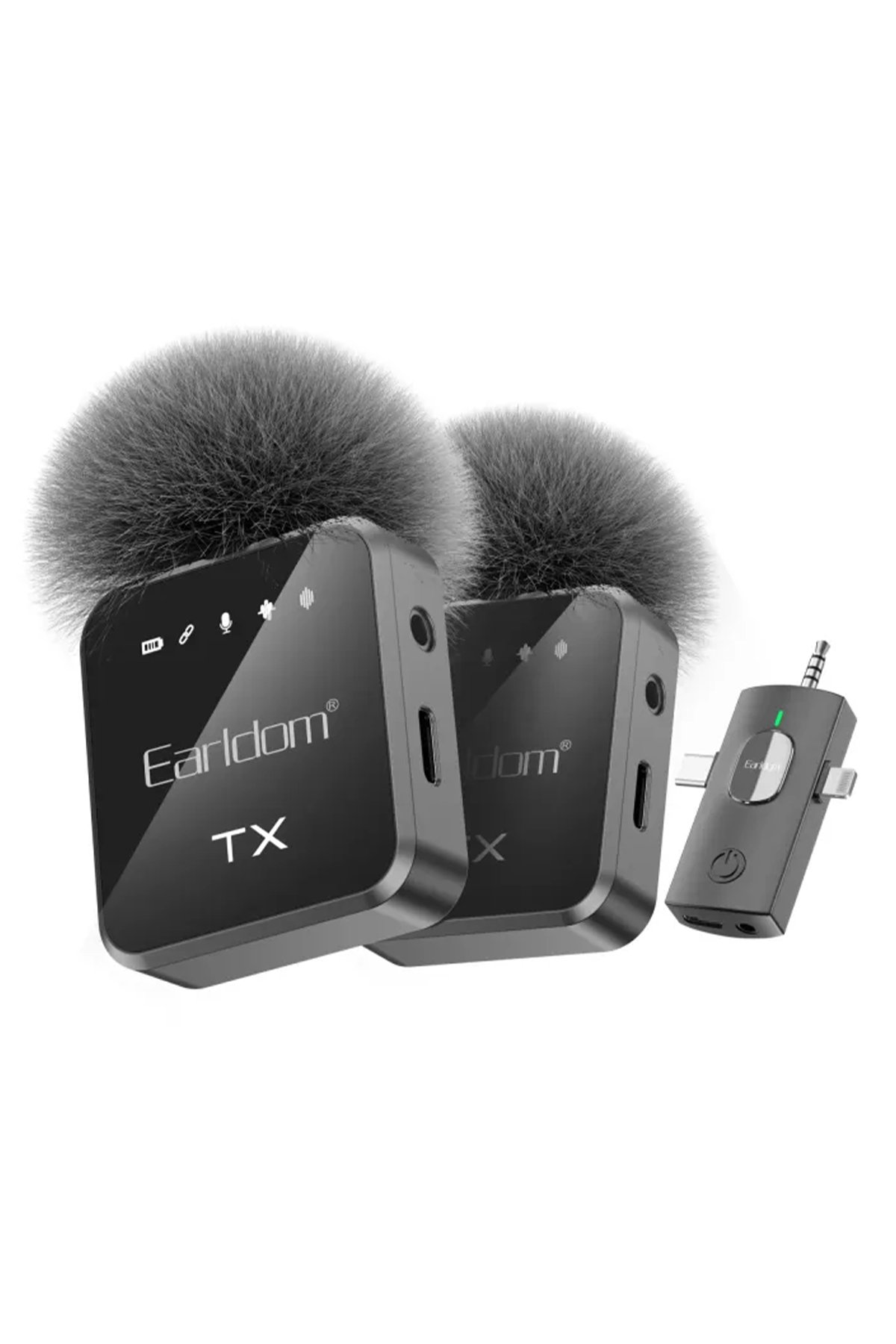 Earldom M93 Tak Çalıştır BT Alıcılı 3.5mm Esnek Aux Kablo - Siyah