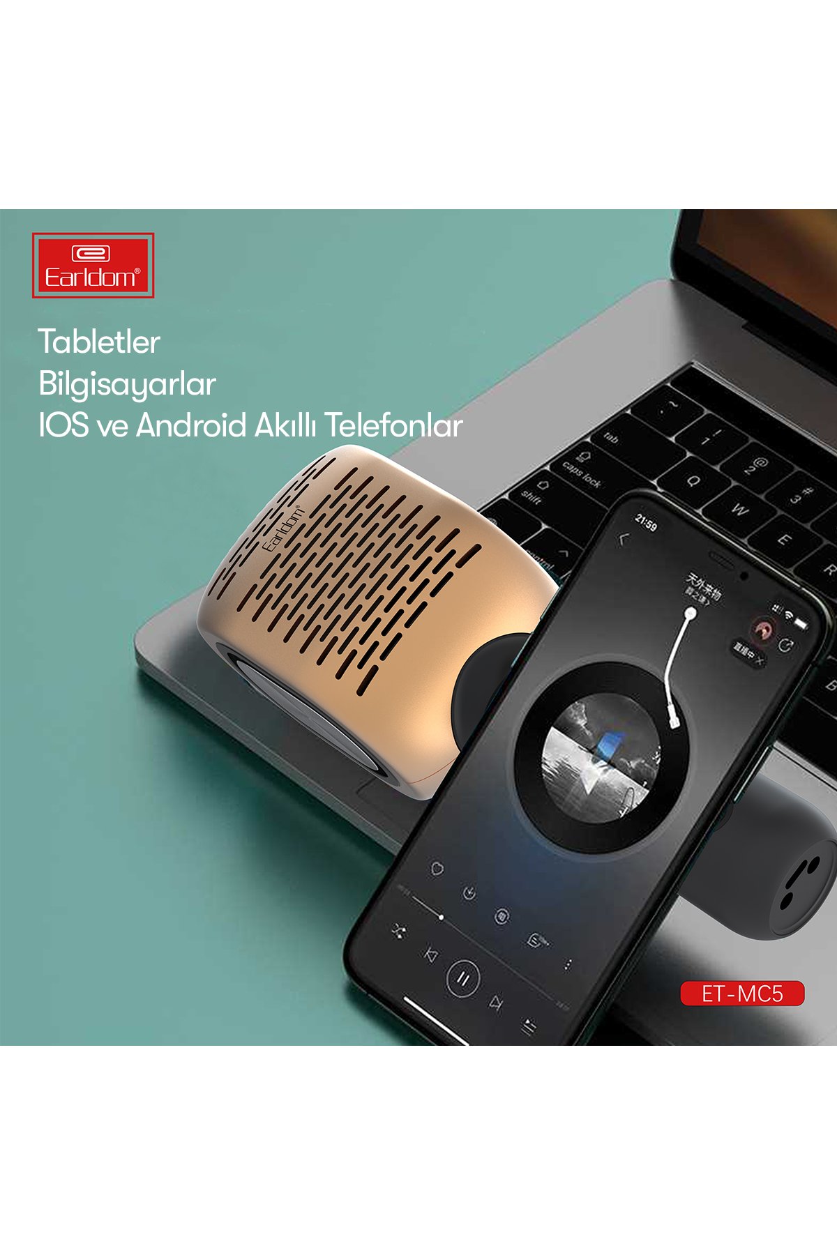 Earldom E73C Tek Kulak İçin Type-C Kablolu Kulaklık - Beyaz