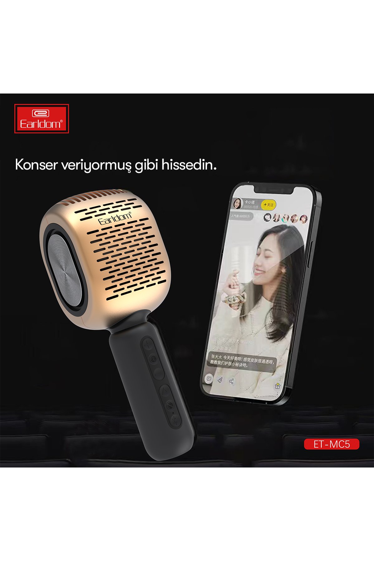 Earldom E73C Tek Kulak İçin Type-C Kablolu Kulaklık - Beyaz