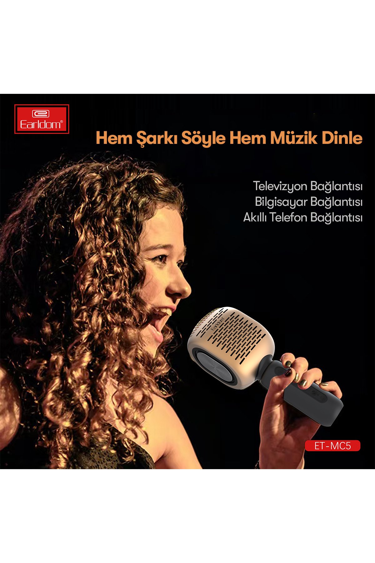 Earldom E73C Tek Kulak İçin Type-C Kablolu Kulaklık - Beyaz