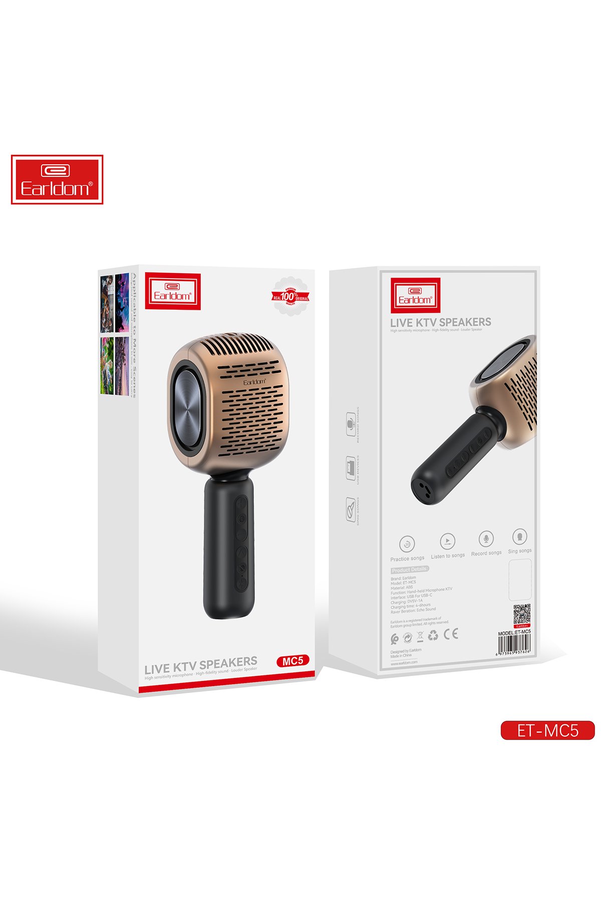 Earldom E73C Tek Kulak İçin Type-C Kablolu Kulaklık - Beyaz