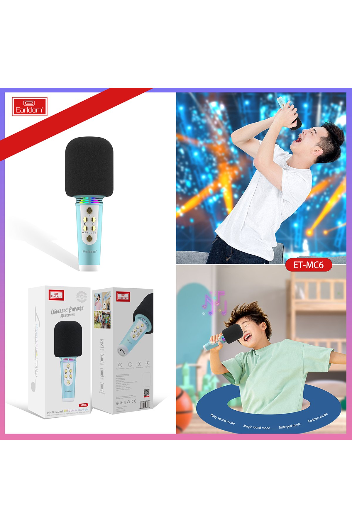 Earldom PD46 5.000 mAh 20W Dahili Type-C Çıkışlı Ekstra Dahili 2.5W Saat Şarj Kablolu PD Hızlı Şarj Mini Powerbank - Siyah