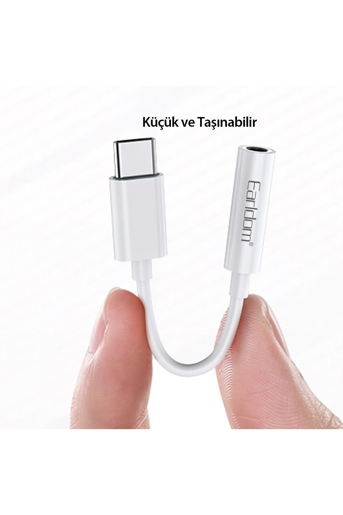Earldom AUX53 1M Type-C to 3.5mm Dijital Aux Kablo - Siyah