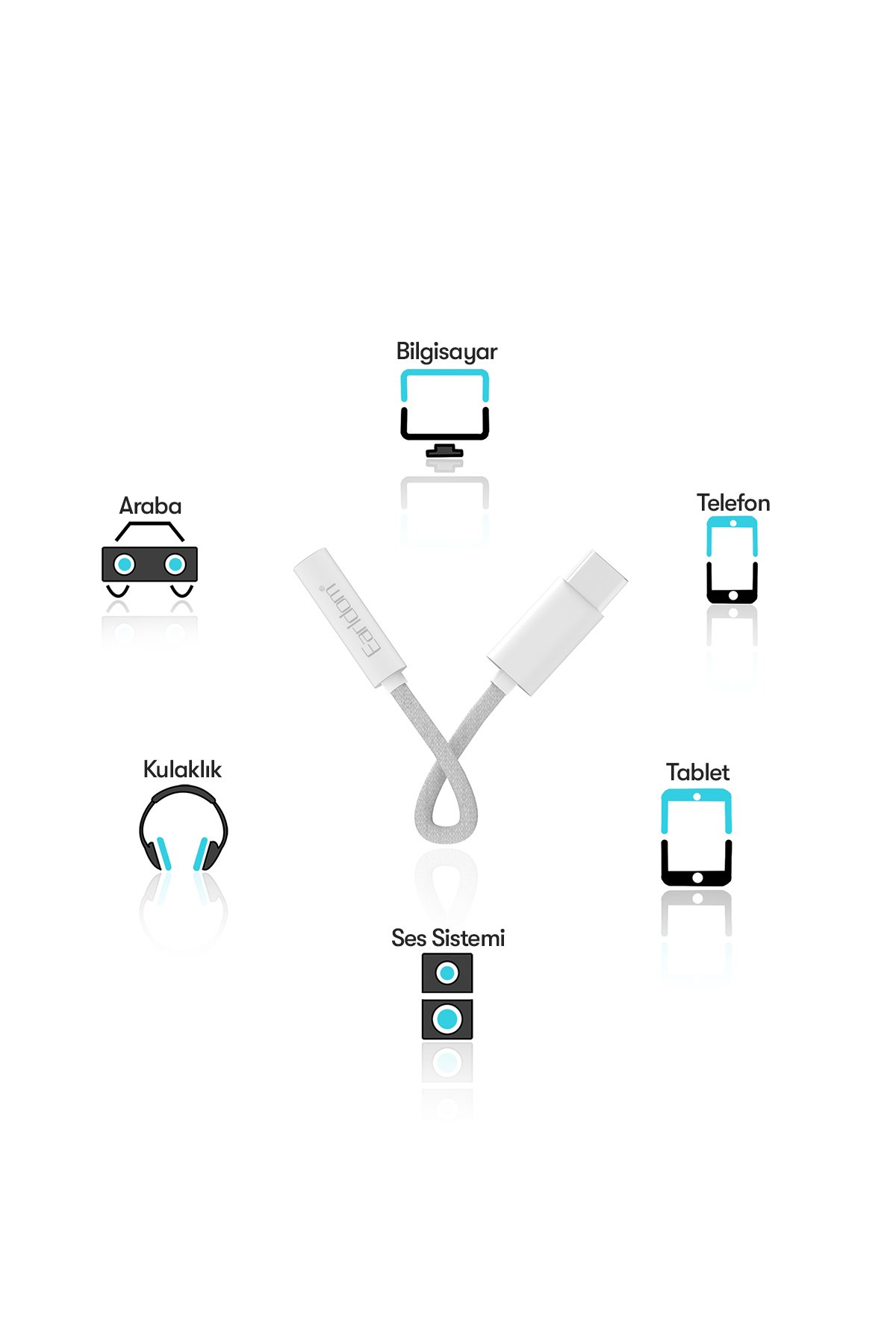 Earldom WC21 Apple Watch Kablosuz Şarj Cihazı - Beyaz