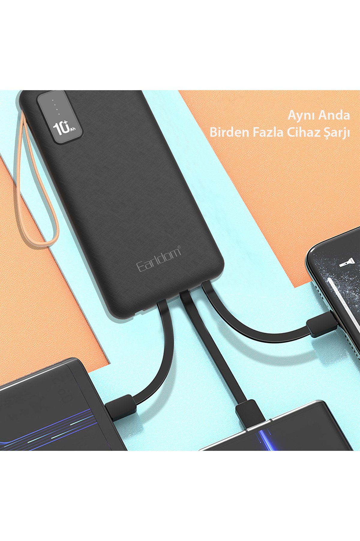 Earldom EH285 360 Derece Ayarlanabilir Boyun Askılı Manyetik Telefon Tutucu - Siyah