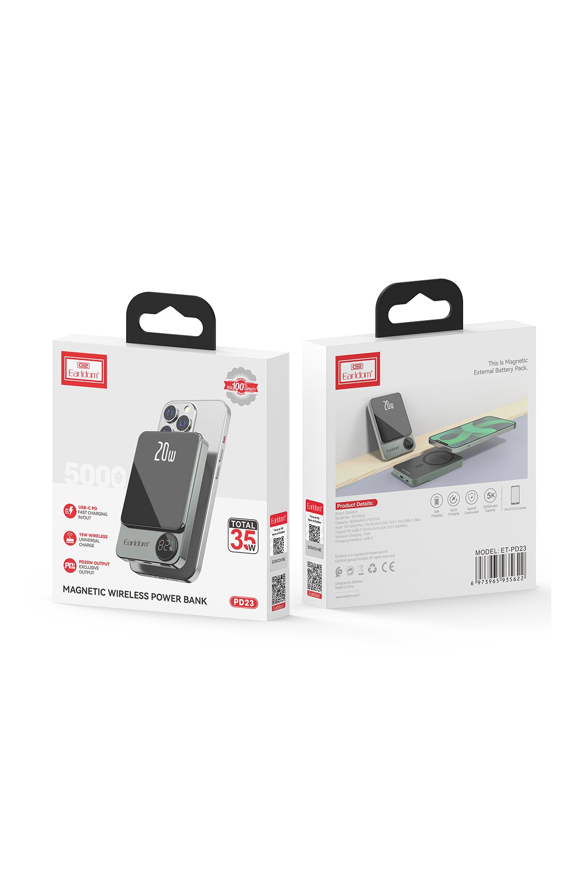 Earldom F05 Işıklı Radyatör Telefon Soğutucu Fan - Siyah