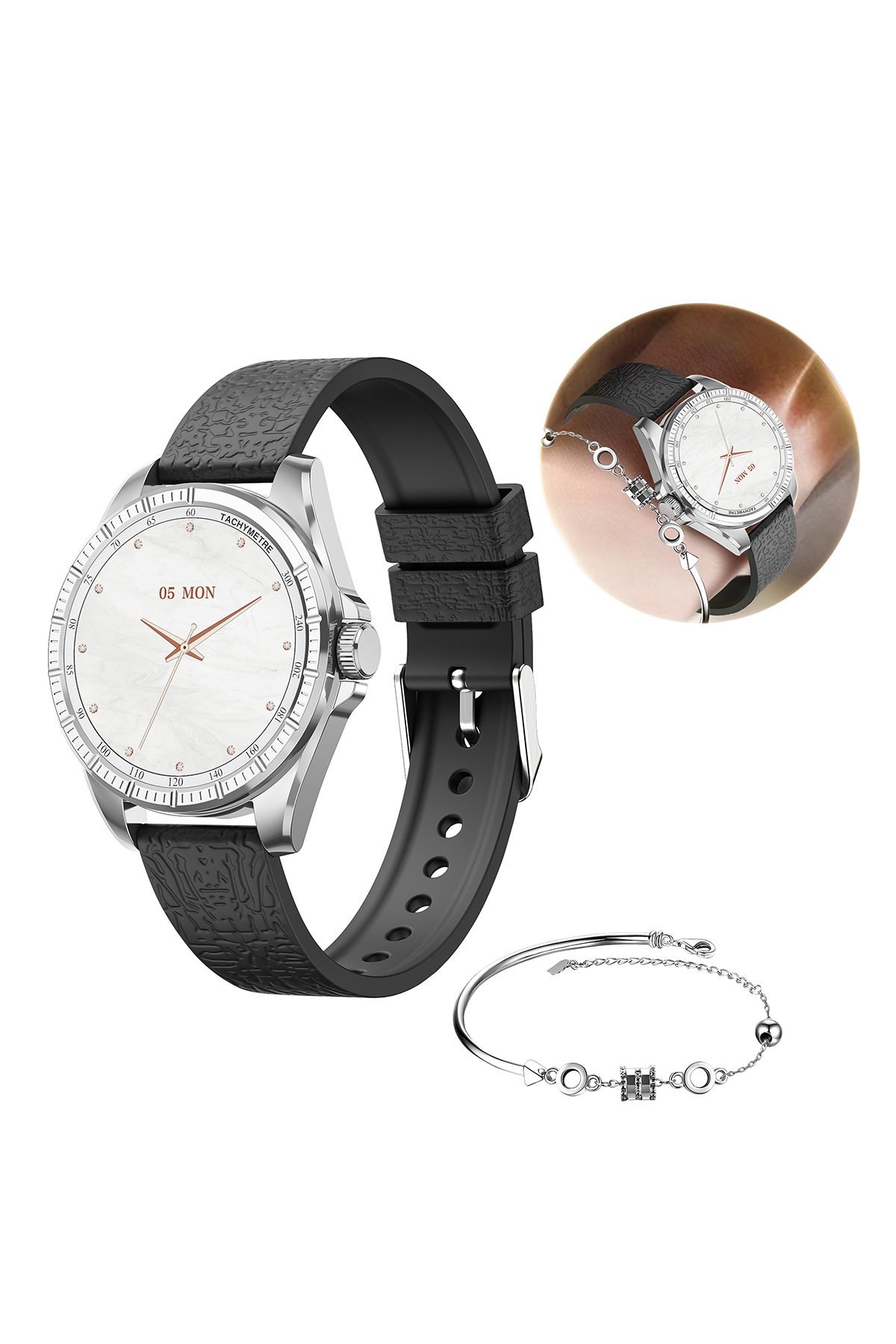 Earldom SW9 Akıllı Saat ve Airpods Kulaklık Set - Siyah