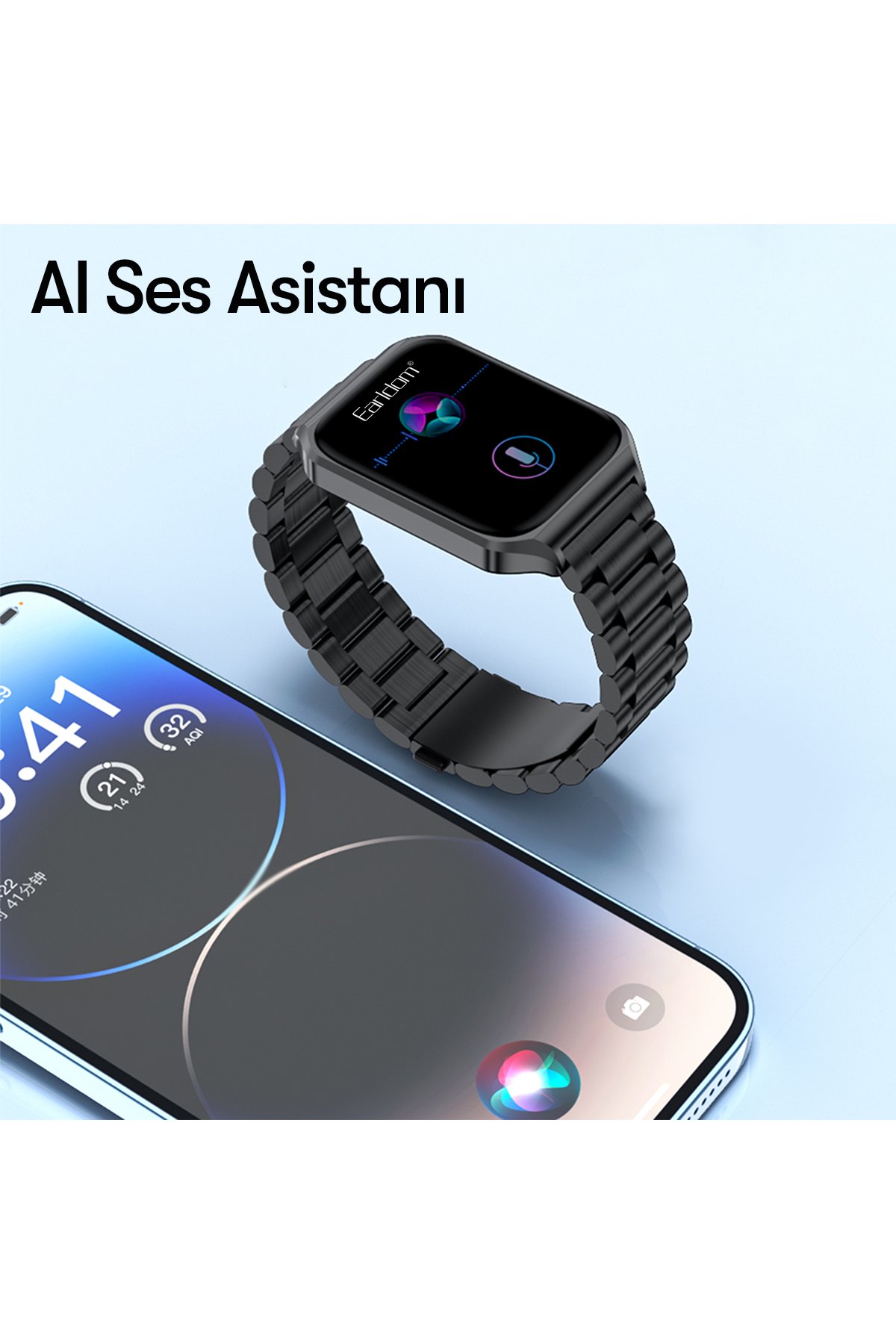 Earldom S6 Kopçalı Silikon Airtag Kılıfı - Siyah
