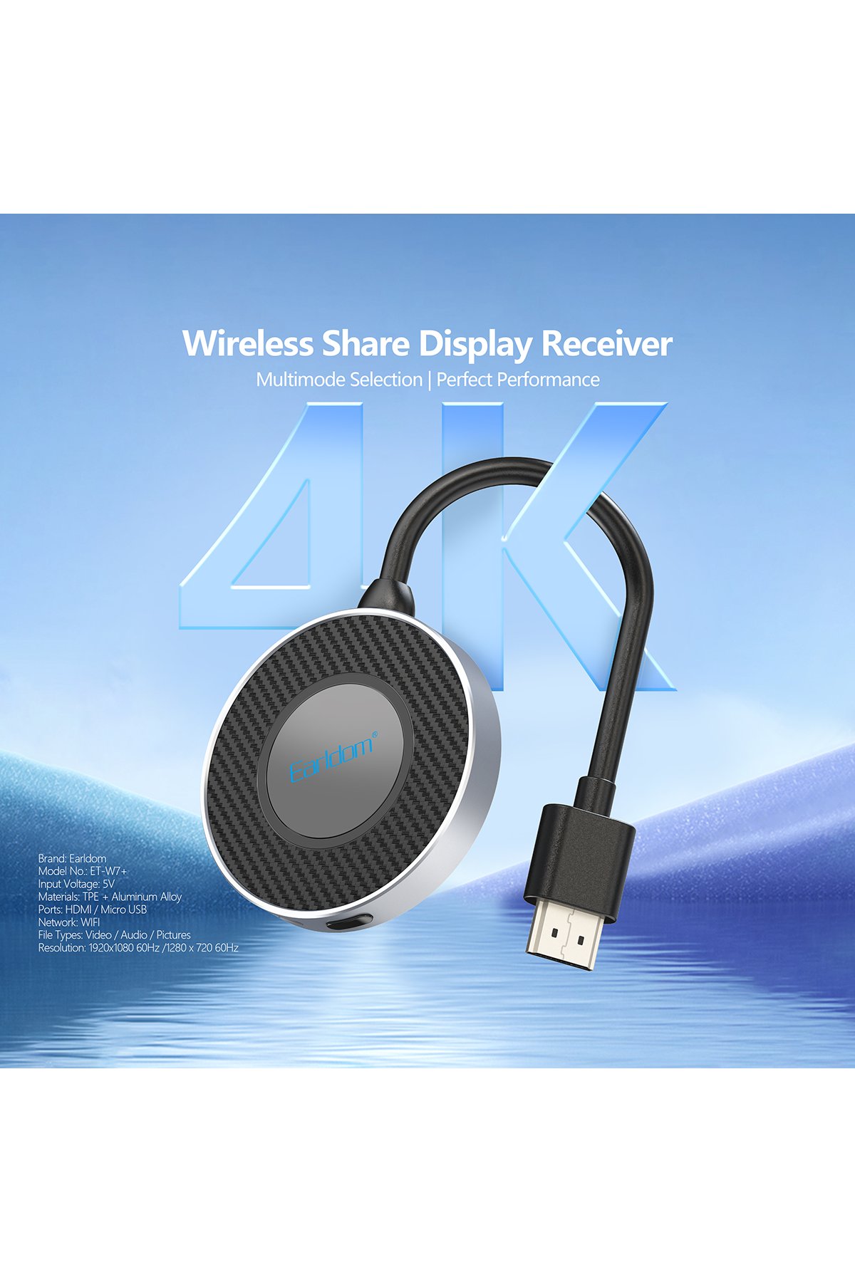 Earldom PD12 5.000 mAh 12W Kablosuz Şarjlı PD Hızlı Şarj Powerbank - Mavi