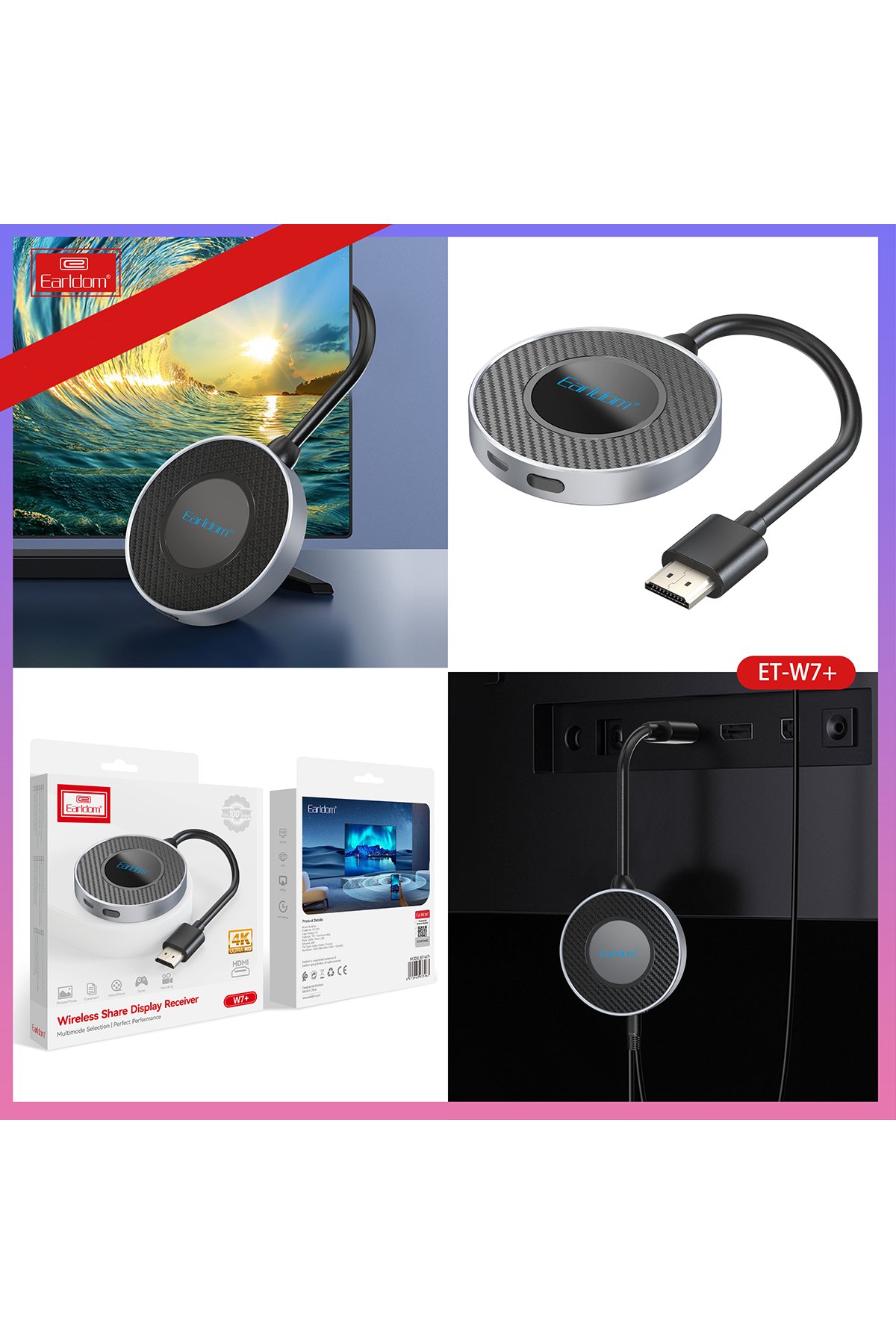 Earldom PD12 5.000 mAh 12W Kablosuz Şarjlı PD Hızlı Şarj Powerbank - Mavi