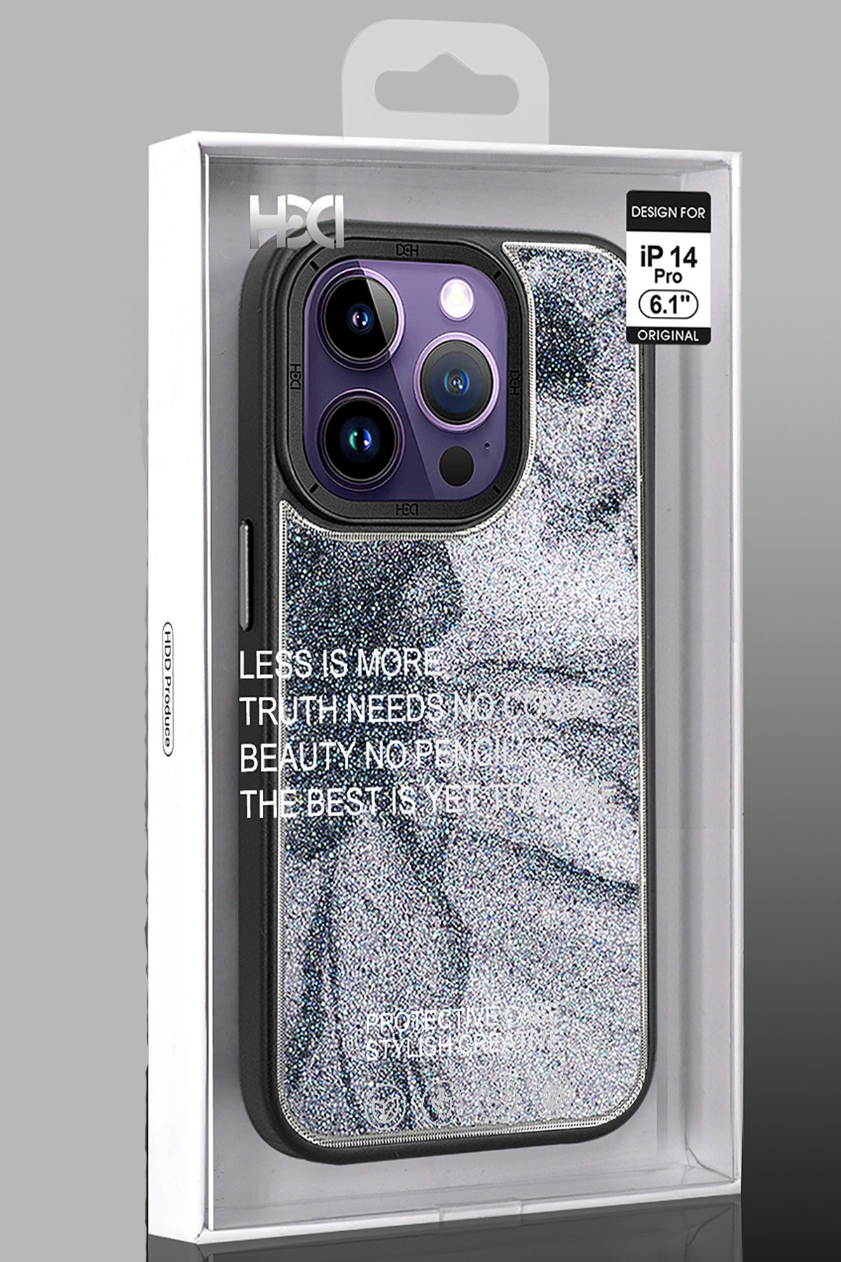 HDD iPhone 14 Kılıf HBC-190 Kolaj Kapak - Siyah