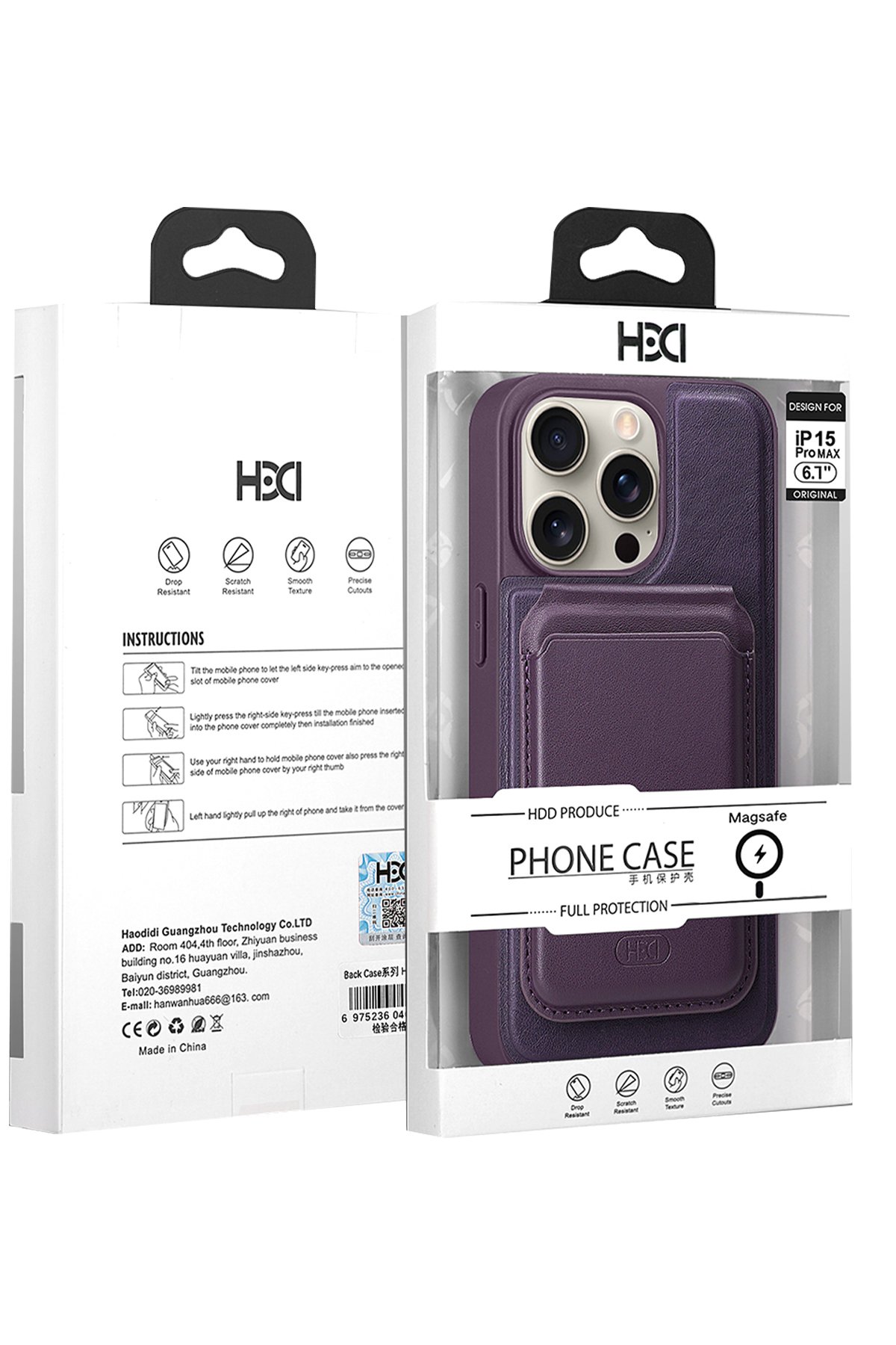 HDD iPhone 14 Pro HBC-248 Lima Standlı Kapak - Titan Gri