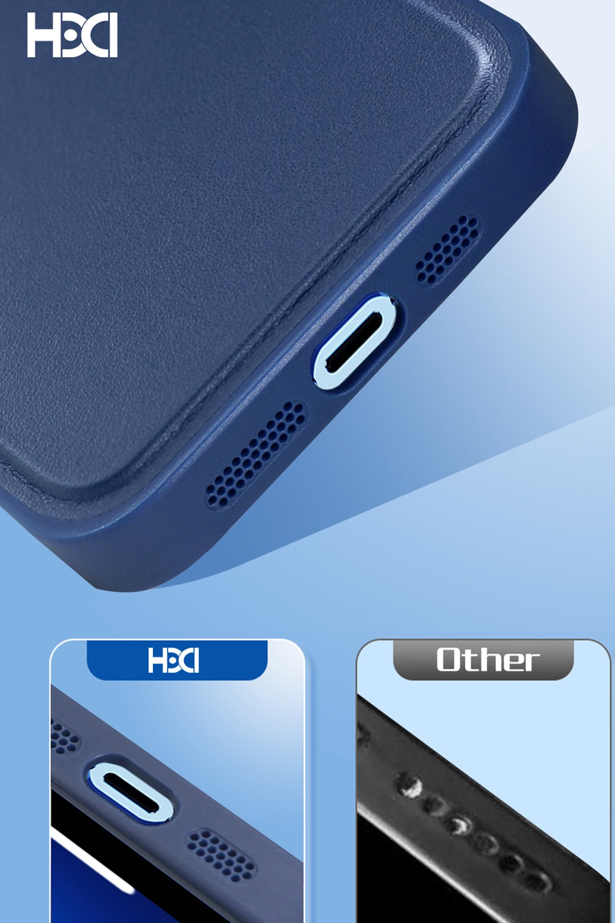 HDD iPhone 15 Kılıf HD Deri Luxury Magnet Kartvizitli Kapak - Siyah