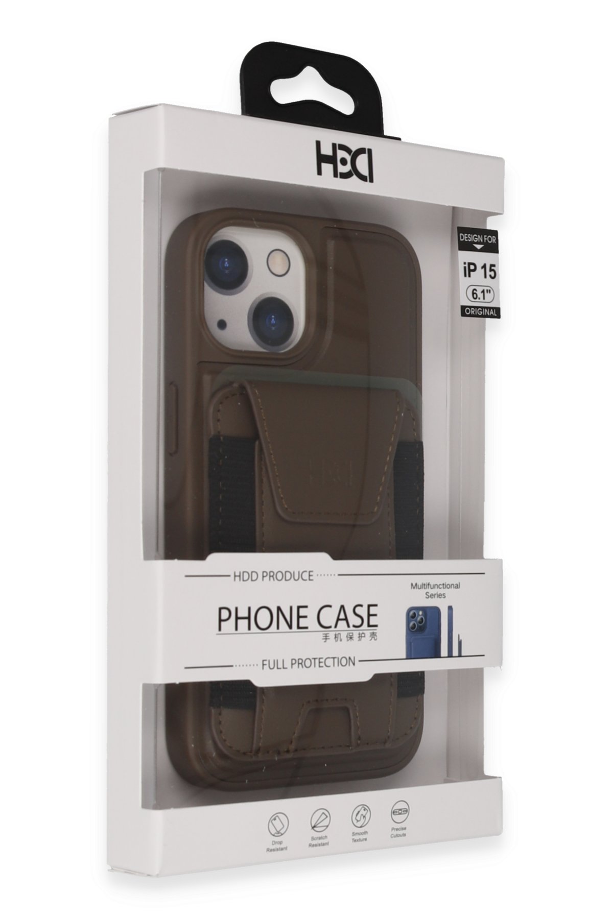 HDD iPhone 15 HBC-248 Lima Standlı Kapak - Siyah