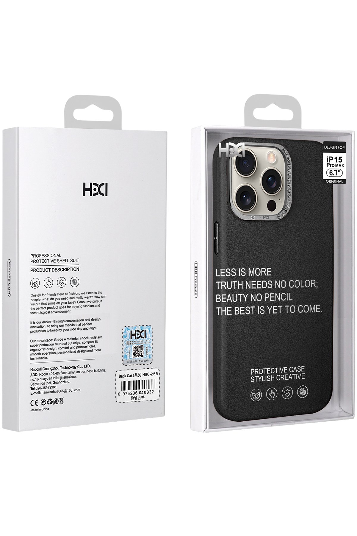 HDD iPhone 15 Kılıf HBC-157 Granada Magneticsafe Kapak - Gri