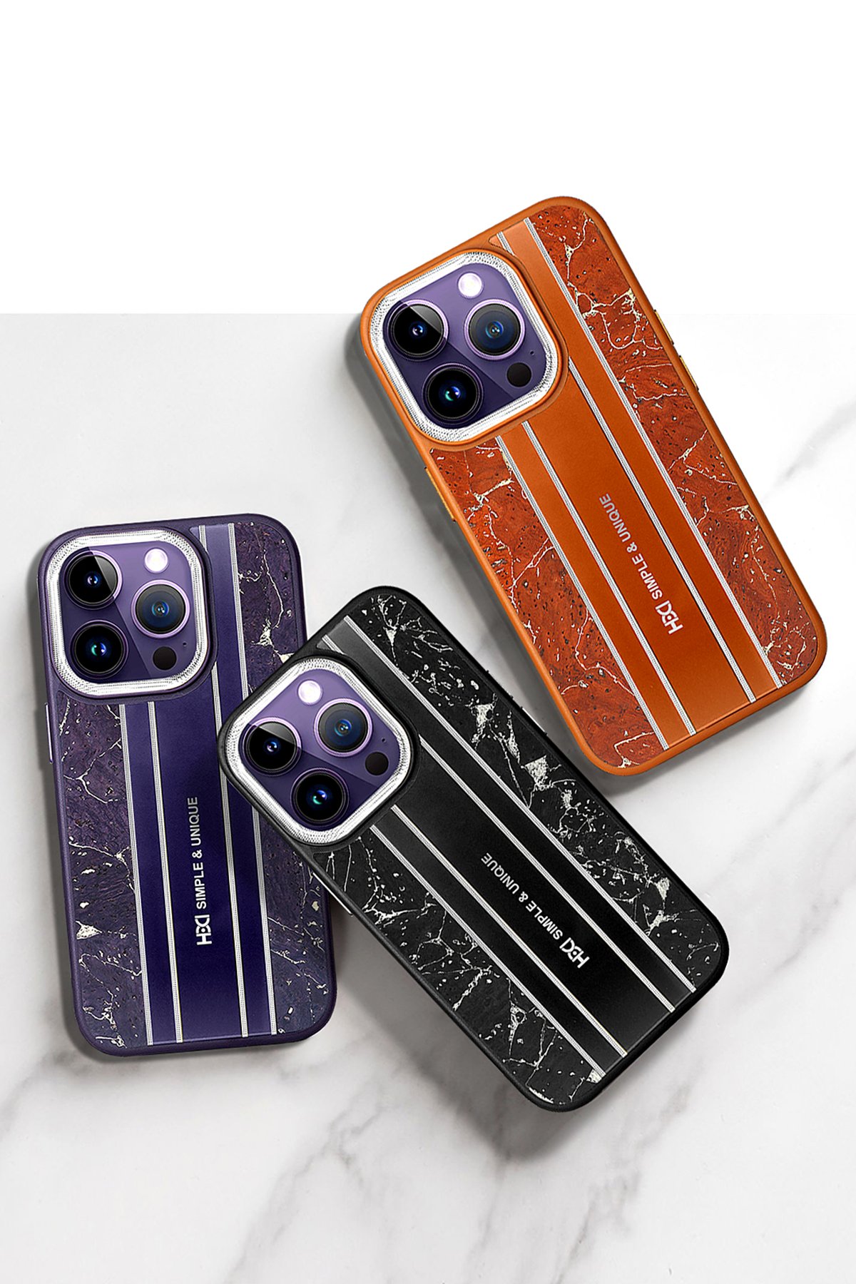 HDD iPhone 15 HBC-247 Atina Kartvizitli Kapak - Derin Mor