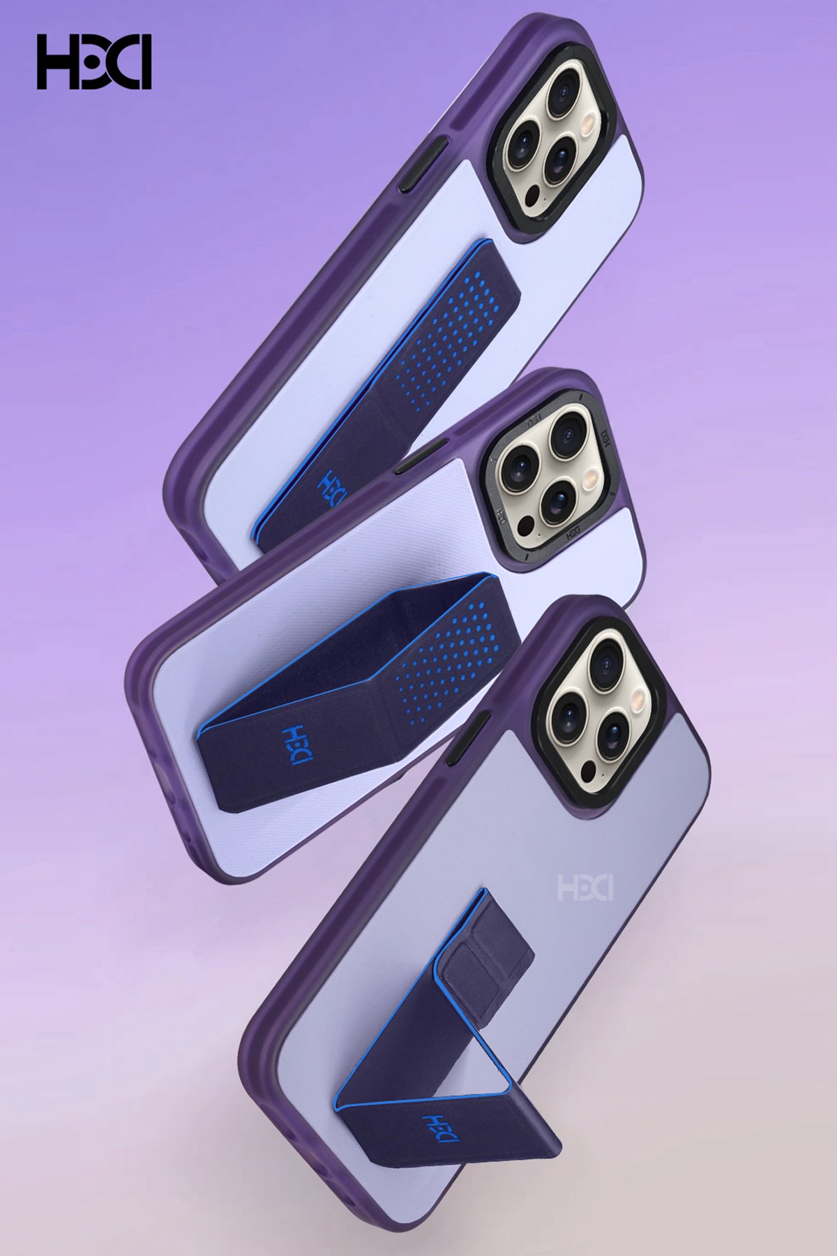 HDD iPhone 15 Pro HBC-248 Lima Standlı Kapak - Siyah