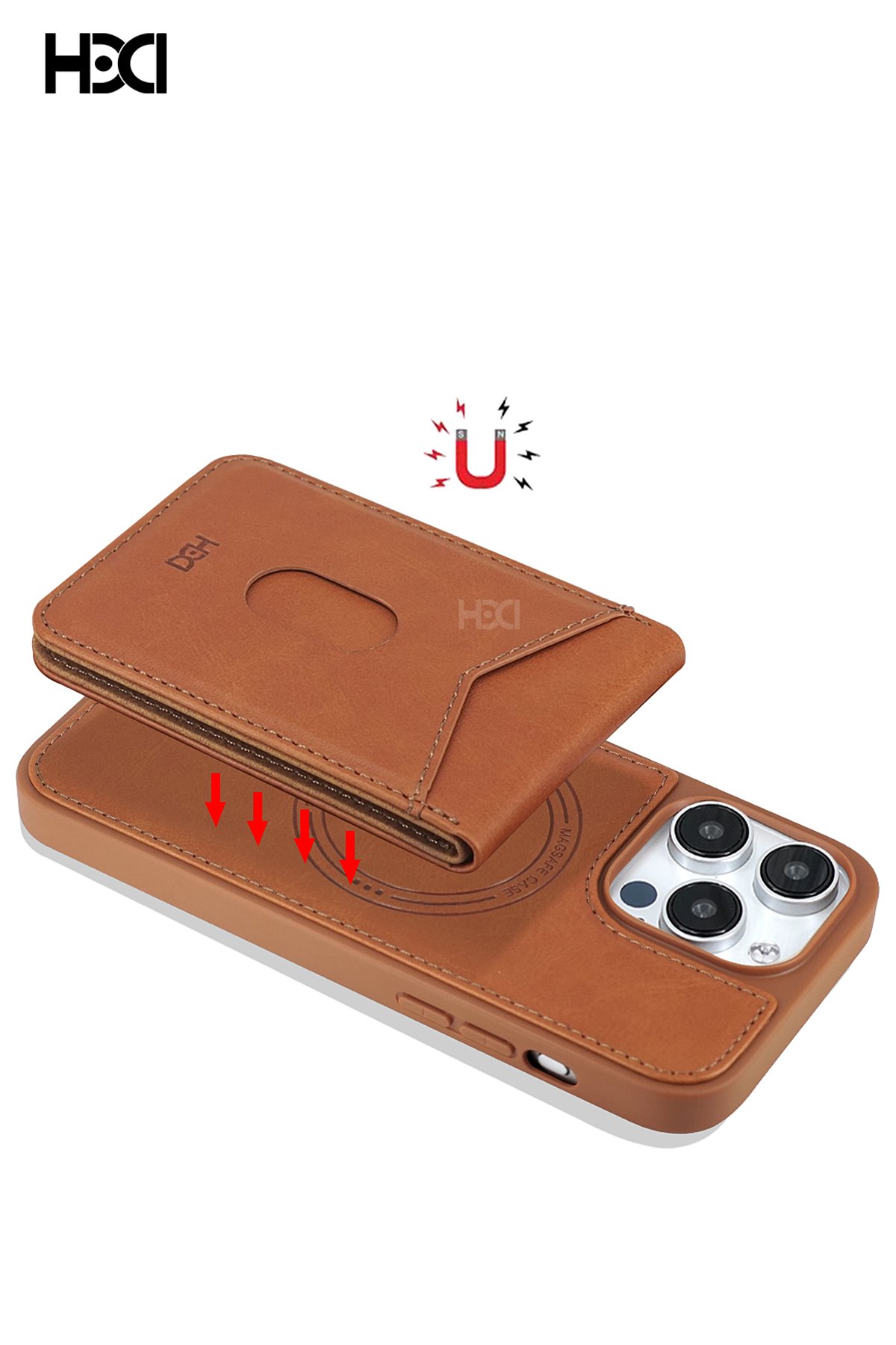 HDD iPhone 15 Pro HBC-239 Colombo Standlı Kapak - Koyu Yeşil