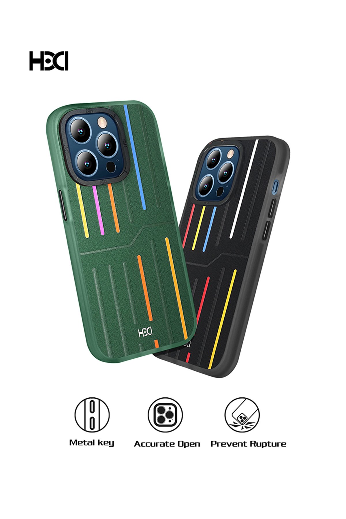 HDD iPhone 15 Pro Kılıf HBC-188 Astra Kapak - Koyu Yeşil