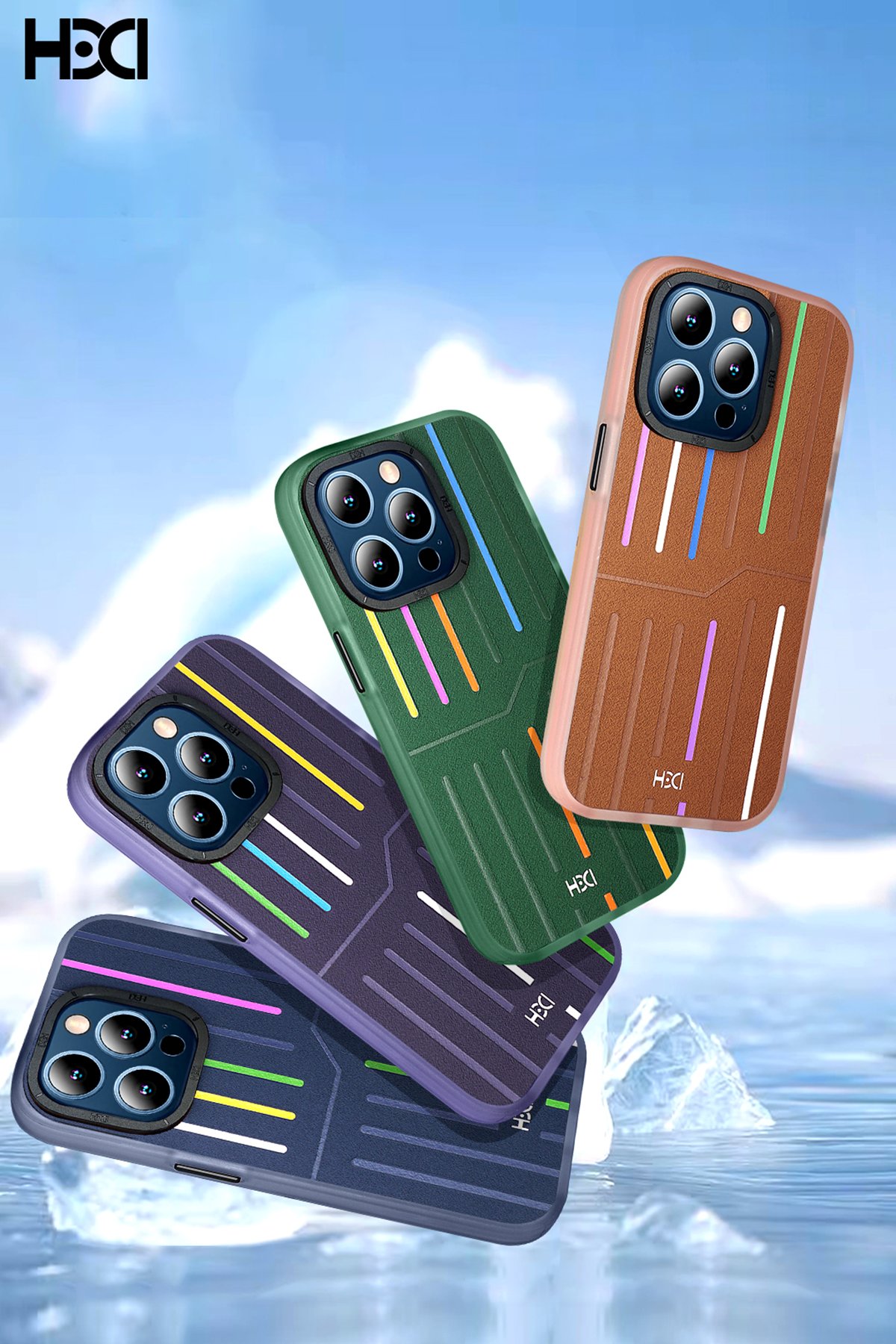 HDD iPhone 15 Pro Kılıf HBC-188 Astra Kapak - Koyu Yeşil