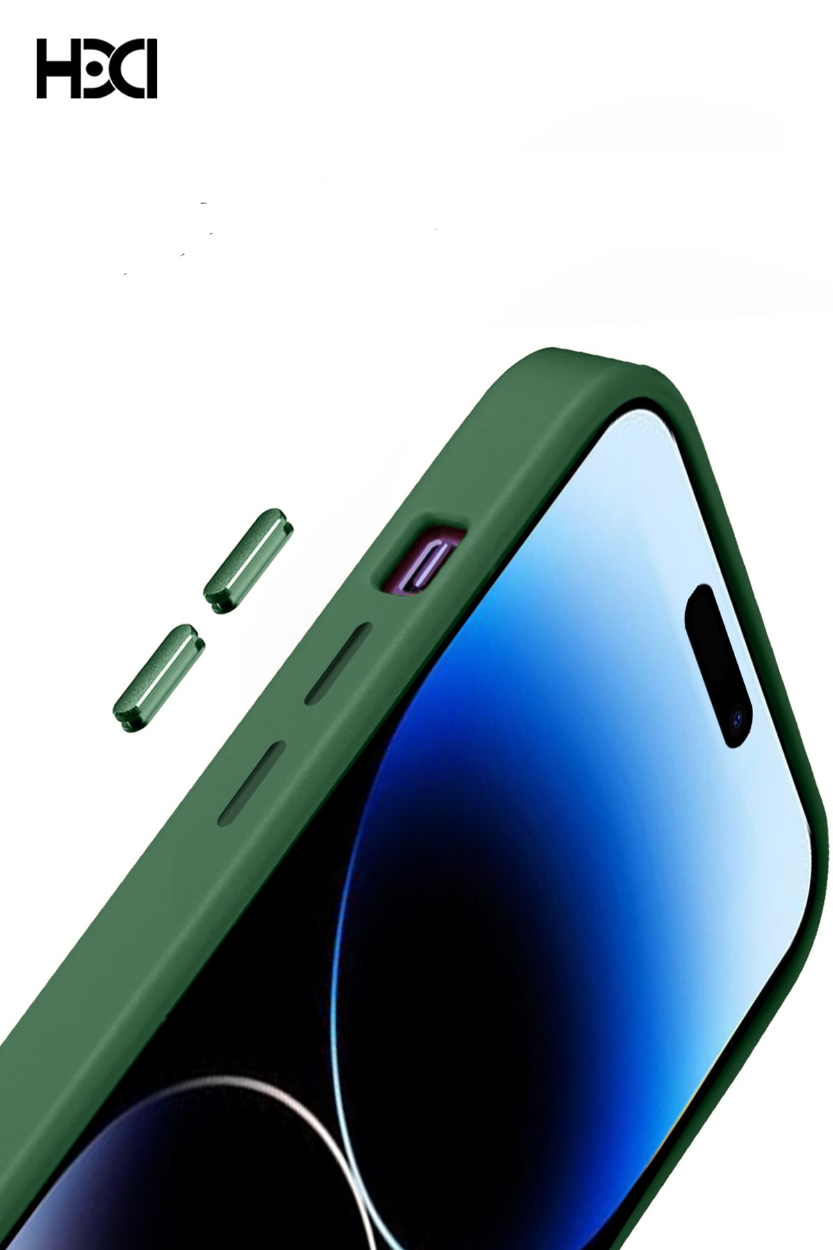 HDD iPhone 15 Pro Max HBC-239 Colombo Standlı Kapak - Koyu Yeşil