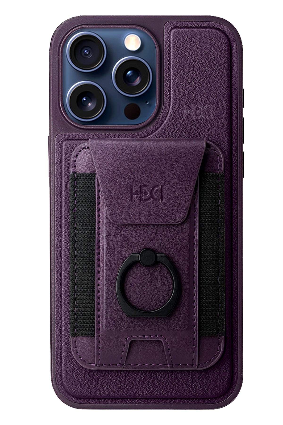 HDD iPhone 15 Pro Max Kılıf HBC-221 Roma Kapak - Derin Mor