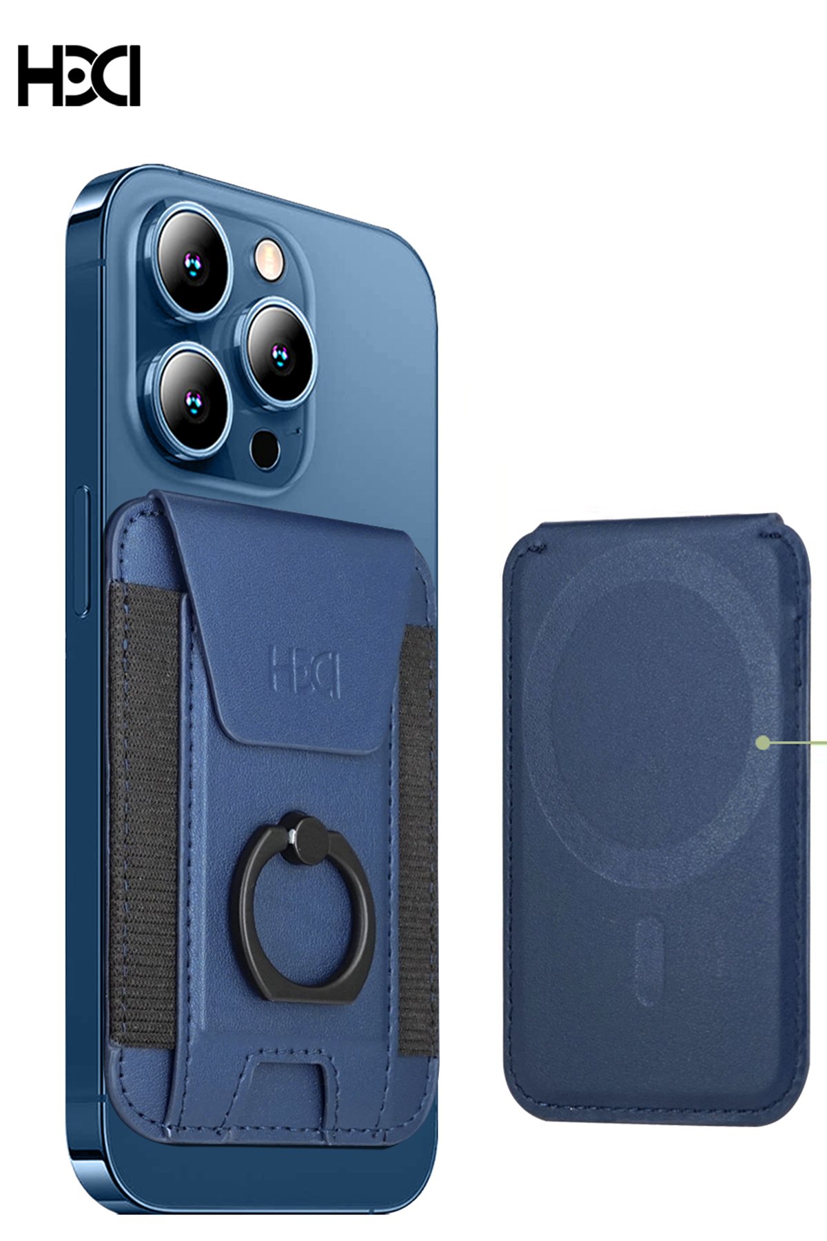 HDD iPhone 15 Pro Max HBC-265 Madrid Magsafe Standlı Kapak - Lacivert