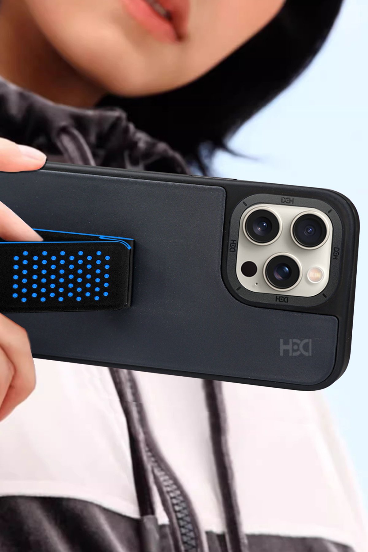 HDD iPhone 15 Pro Max HBC-265 Madrid Magsafe Standlı Kapak - Lacivert