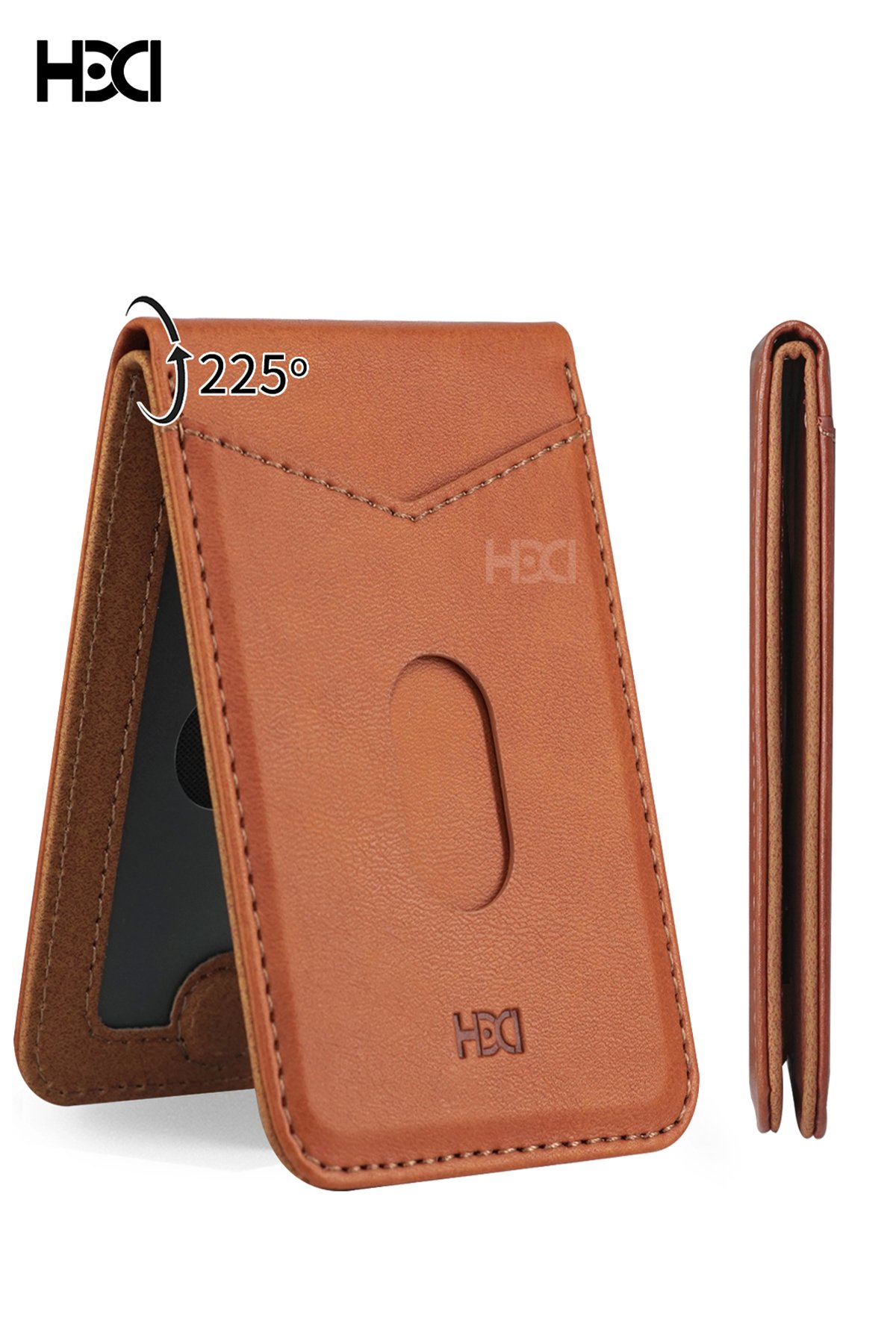 HDD iPhone 15 Pro Max Kılıf HBC-190 Kolaj Kapak - Kahverengi