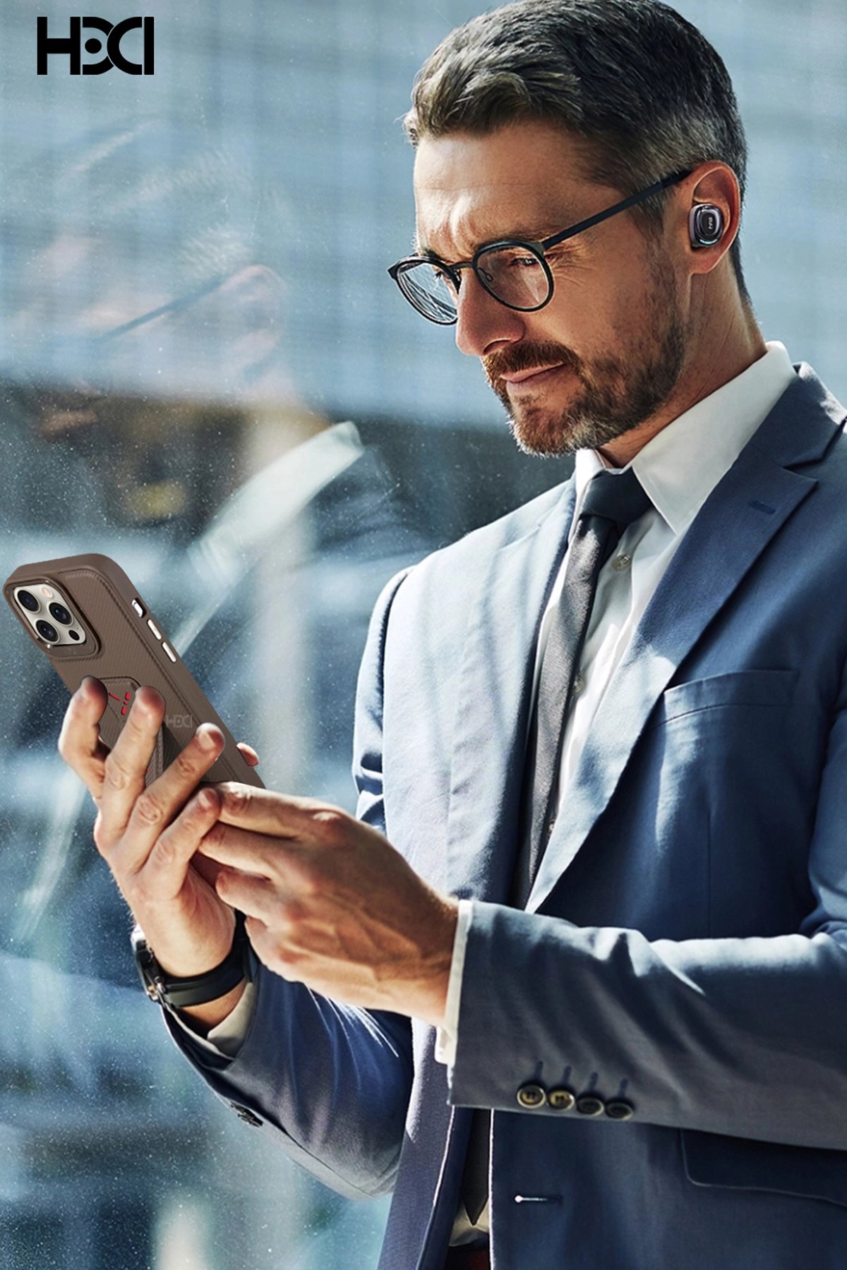 HDD iPhone 15 Pro Max Kılıf HBC-222 Bern Kapak - Gri