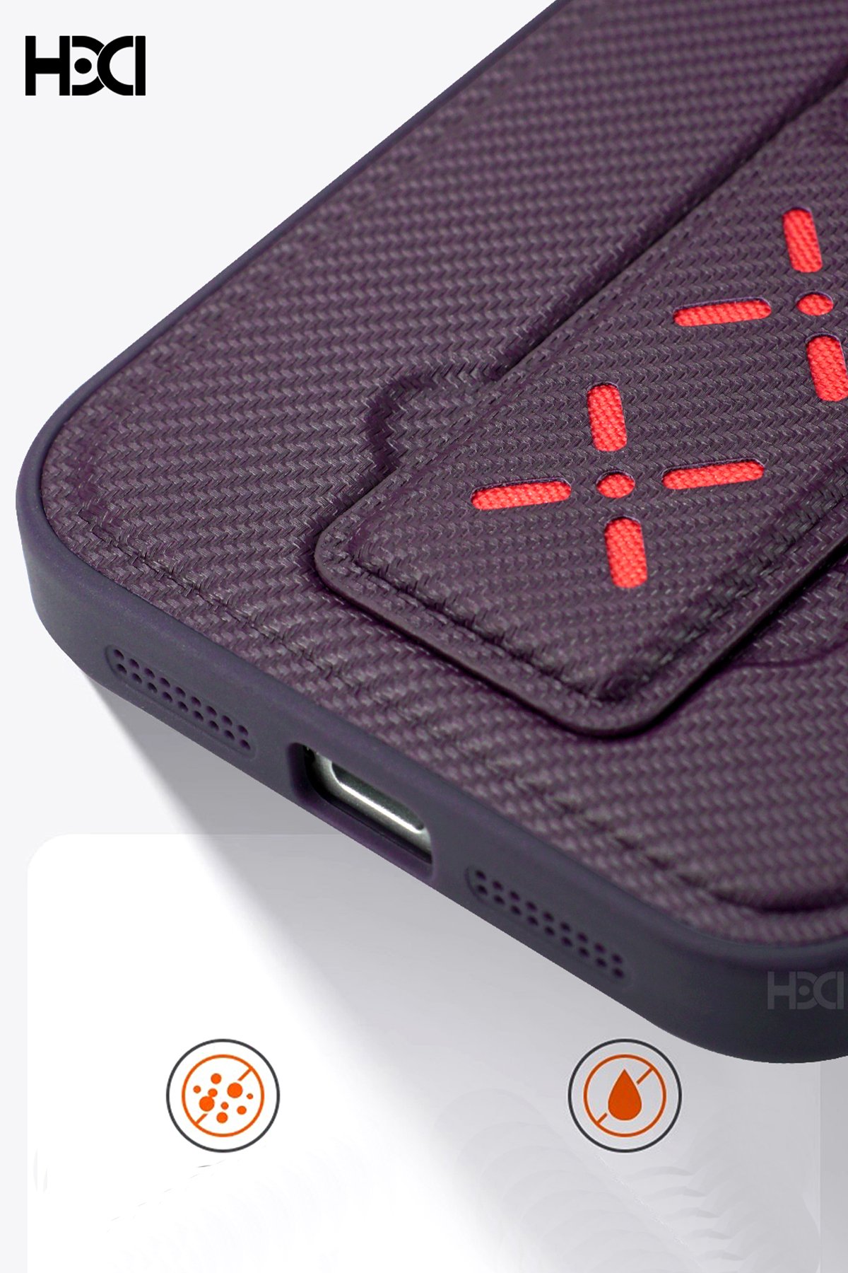 HDD iPhone 15 Pro Max Kılıf HBC-222 Bern Kapak - Koyu Yeşil