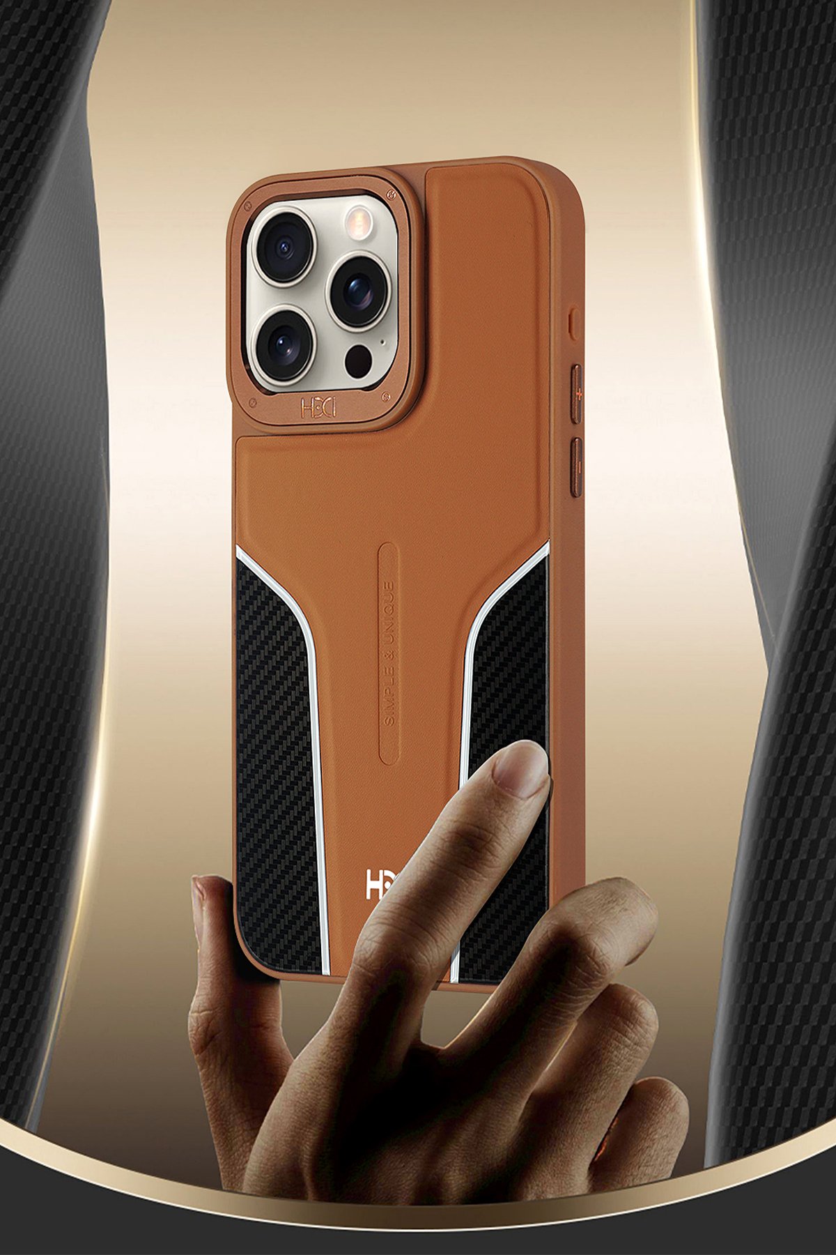 HDD iPhone 15 Pro Max HBC-239 Colombo Standlı Kapak - Lacivert