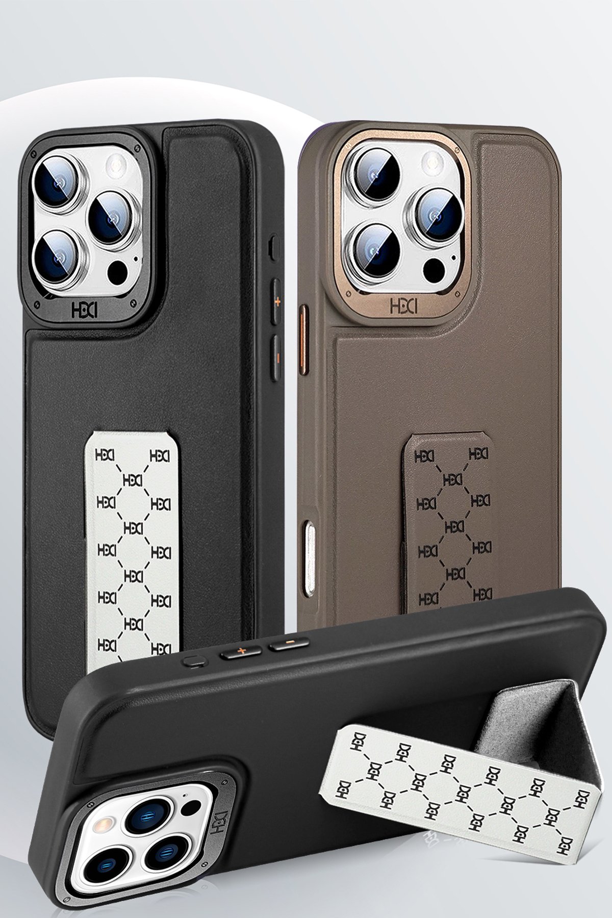 HDD iPhone 15 Pro Max Kılıf HBC-157 Granada Magneticsafe Kapak - Gri