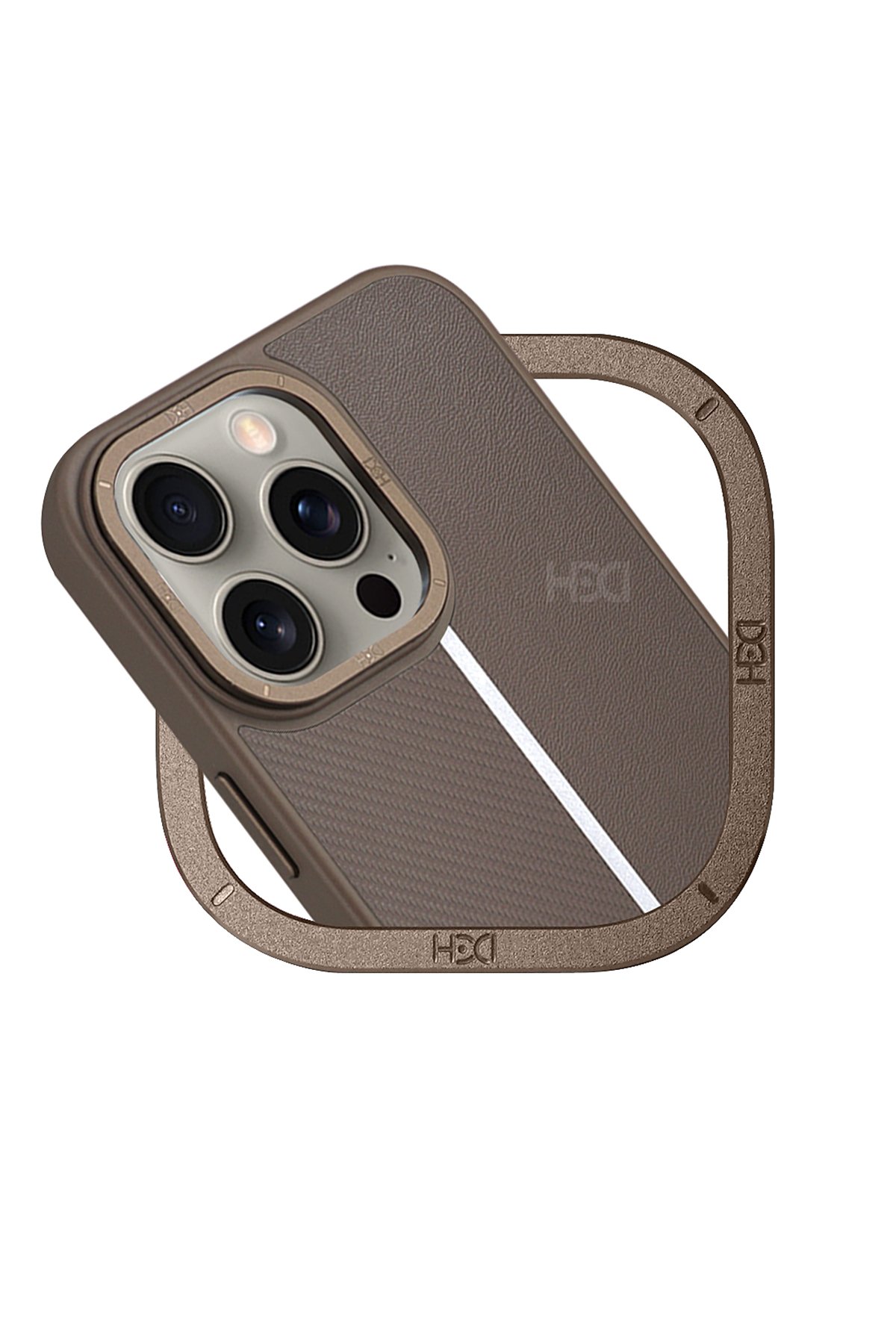 HDD iPhone 15 Pro Max Kılıf HBC-190 Kolaj Kapak - Derin Mor