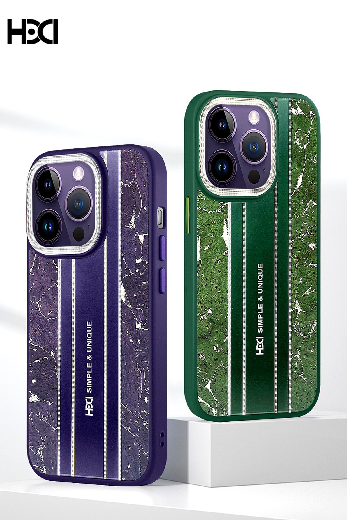 HDD iPhone 15 Pro Max Kılıf HBC-222 Bern Kapak - Lacivert