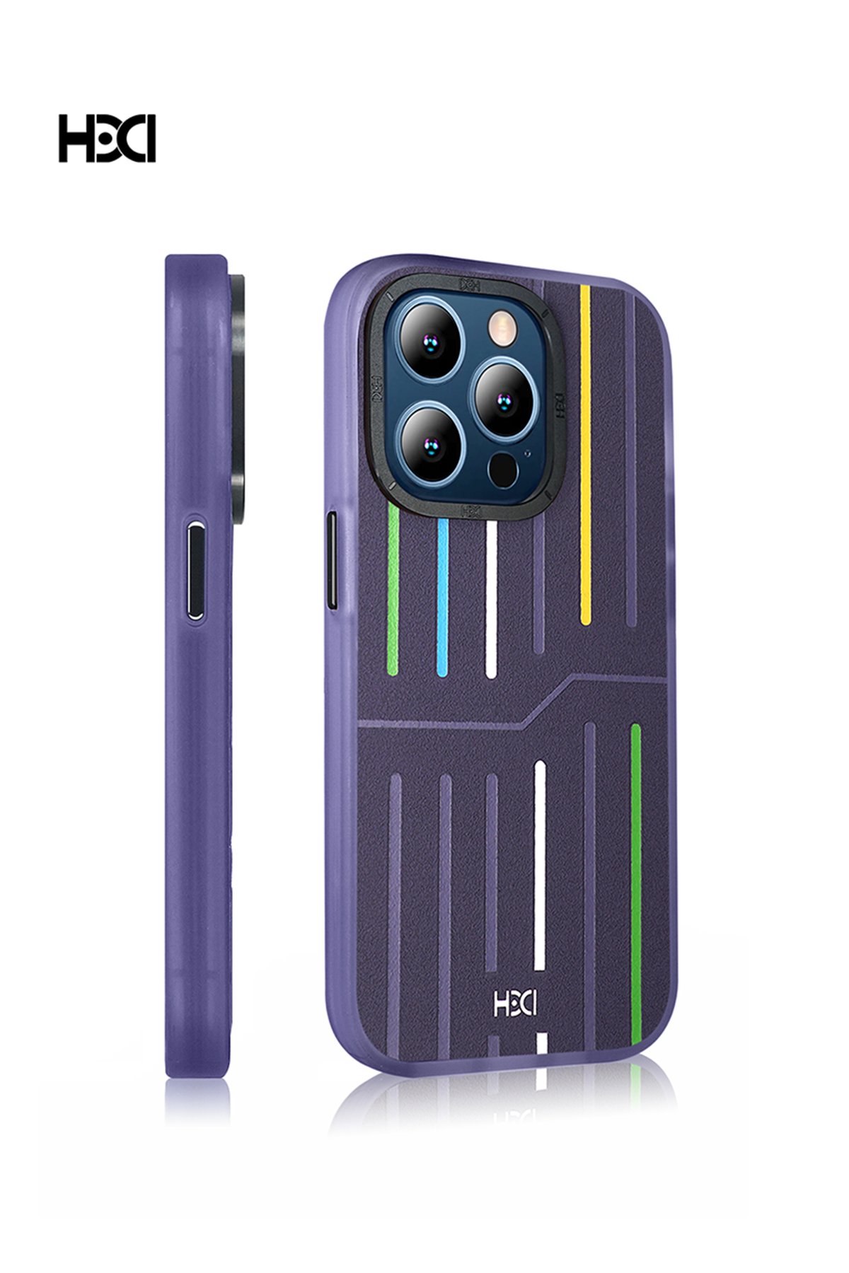 HDD iPhone 15 Pro Max HBC-239 Colombo Standlı Kapak - Mor