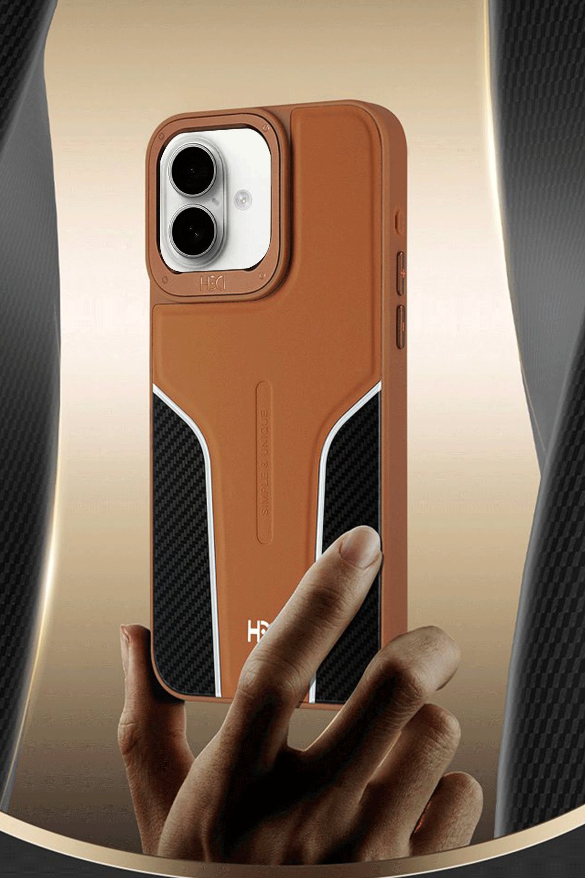 HDD iPhone 16 HBC-265 Madrid Magsafe Standlı Kapak - Siyah