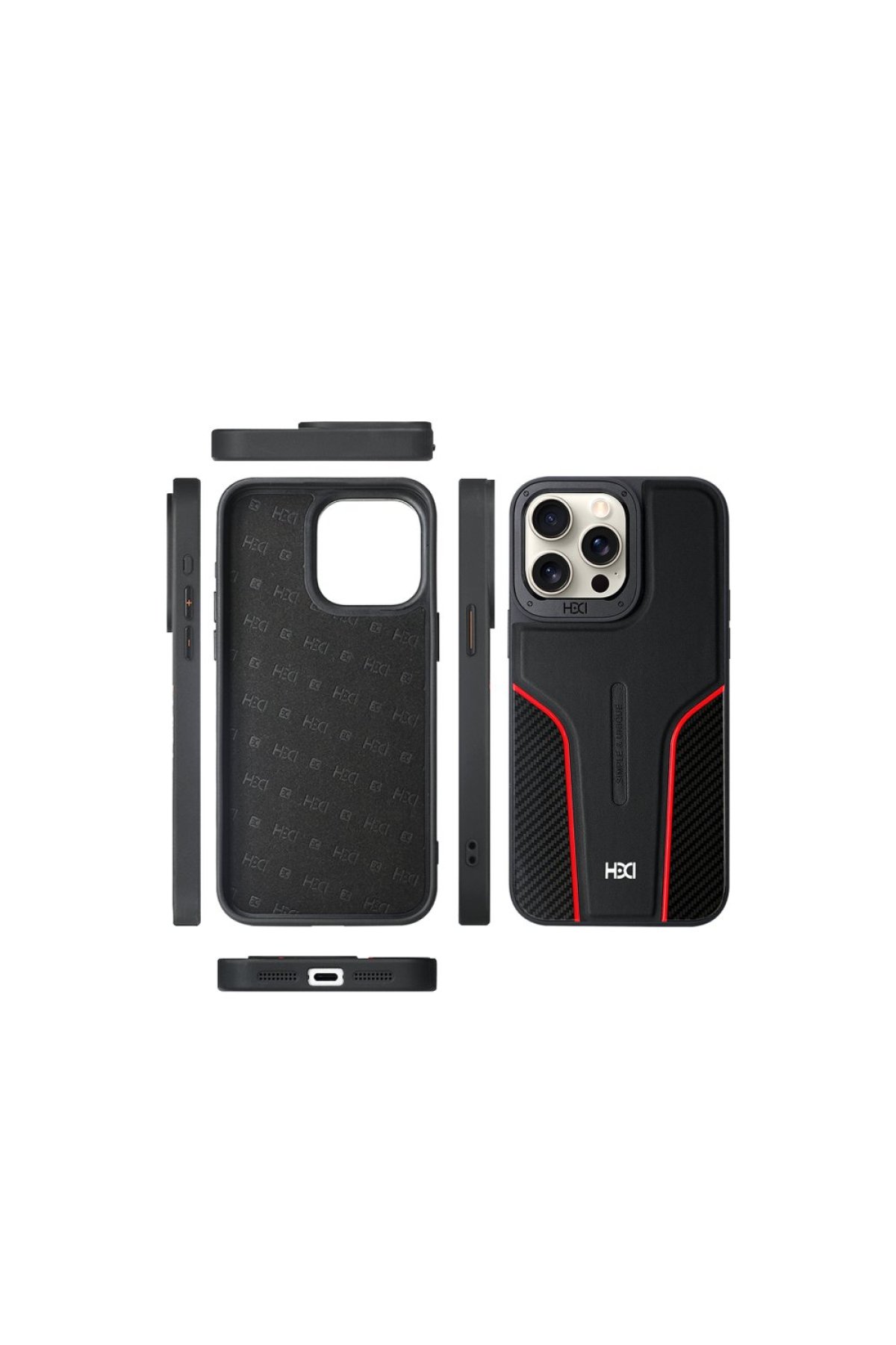 HDD iPhone 16 HBC-265 Madrid Magsafe Standlı Kapak - Siyah