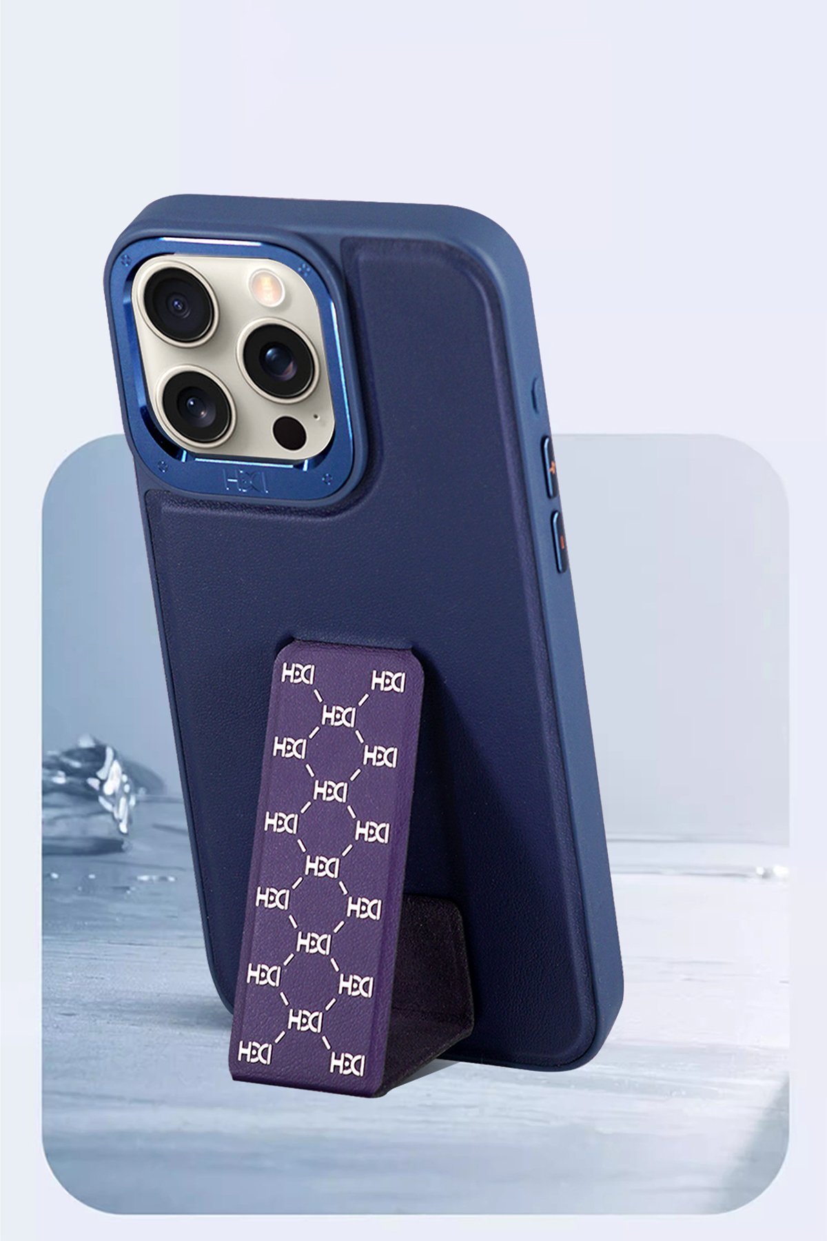 HDD iPhone 16 HBC-264 Lambor Karbon Fiber Sport Kapak - Lacivert