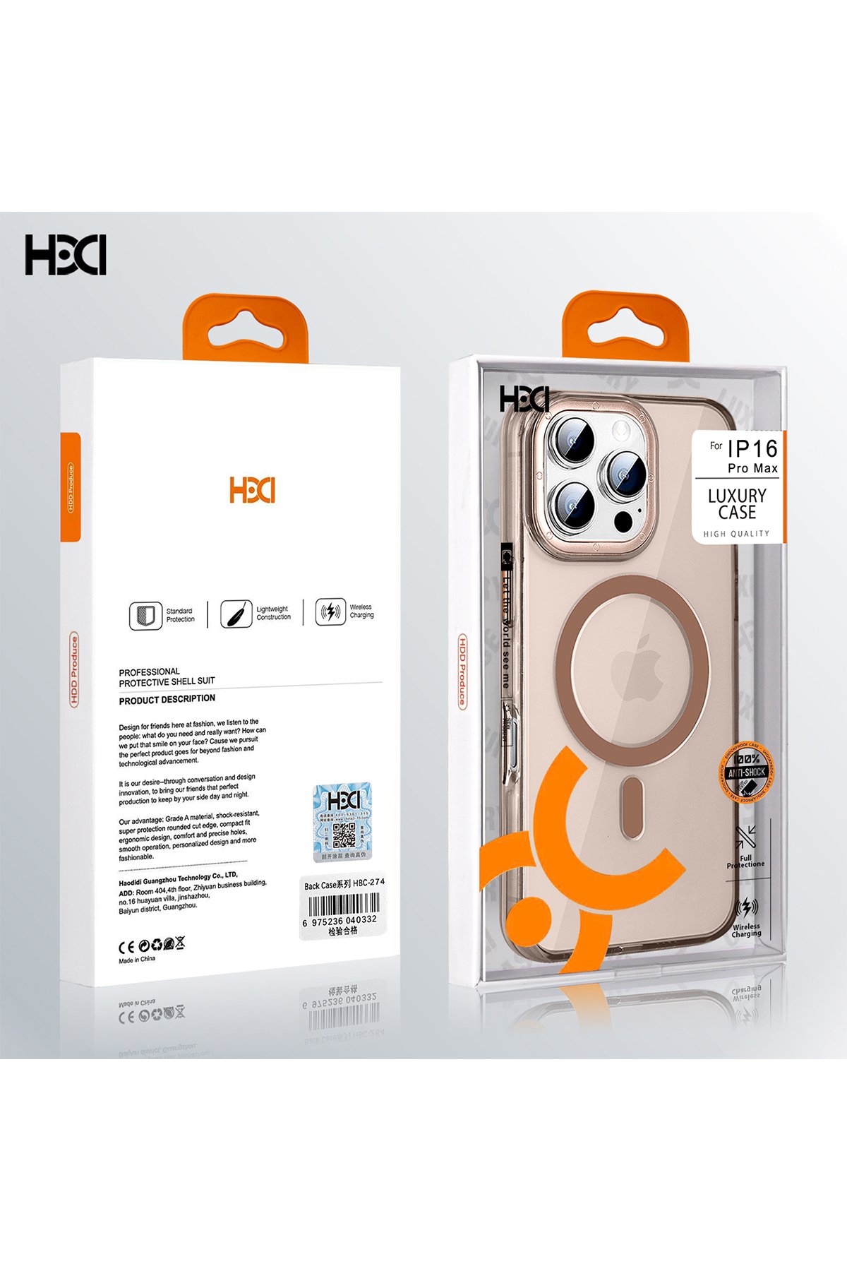 HDD iPhone 16 Pro HBC-264 Lambor Karbon Fiber Sport Kapak - Titan Gri