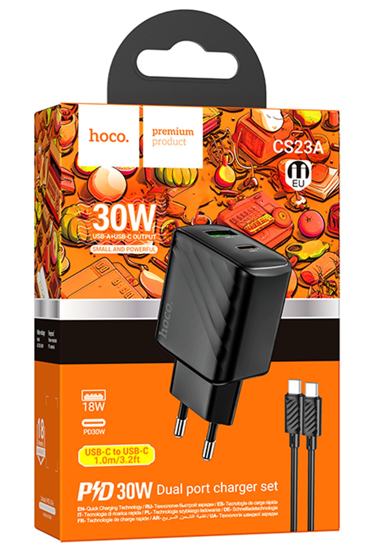 Hoco U74 USB to Type-C Şarj Data Kablosu - Siyah