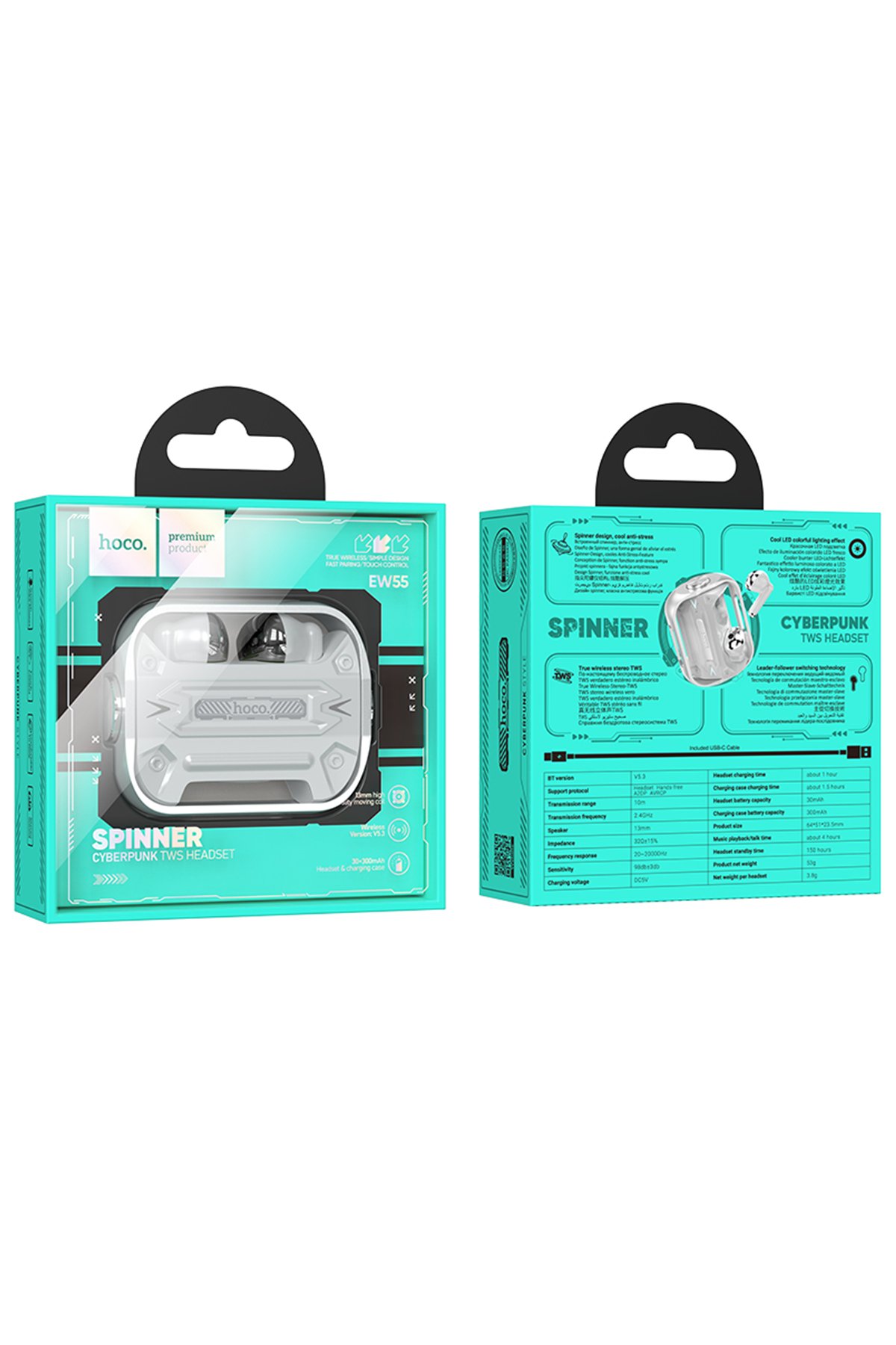 Hoco W46 Charm Aux Destekli Bluetooth Kablosuz Kulaklık - Siyah