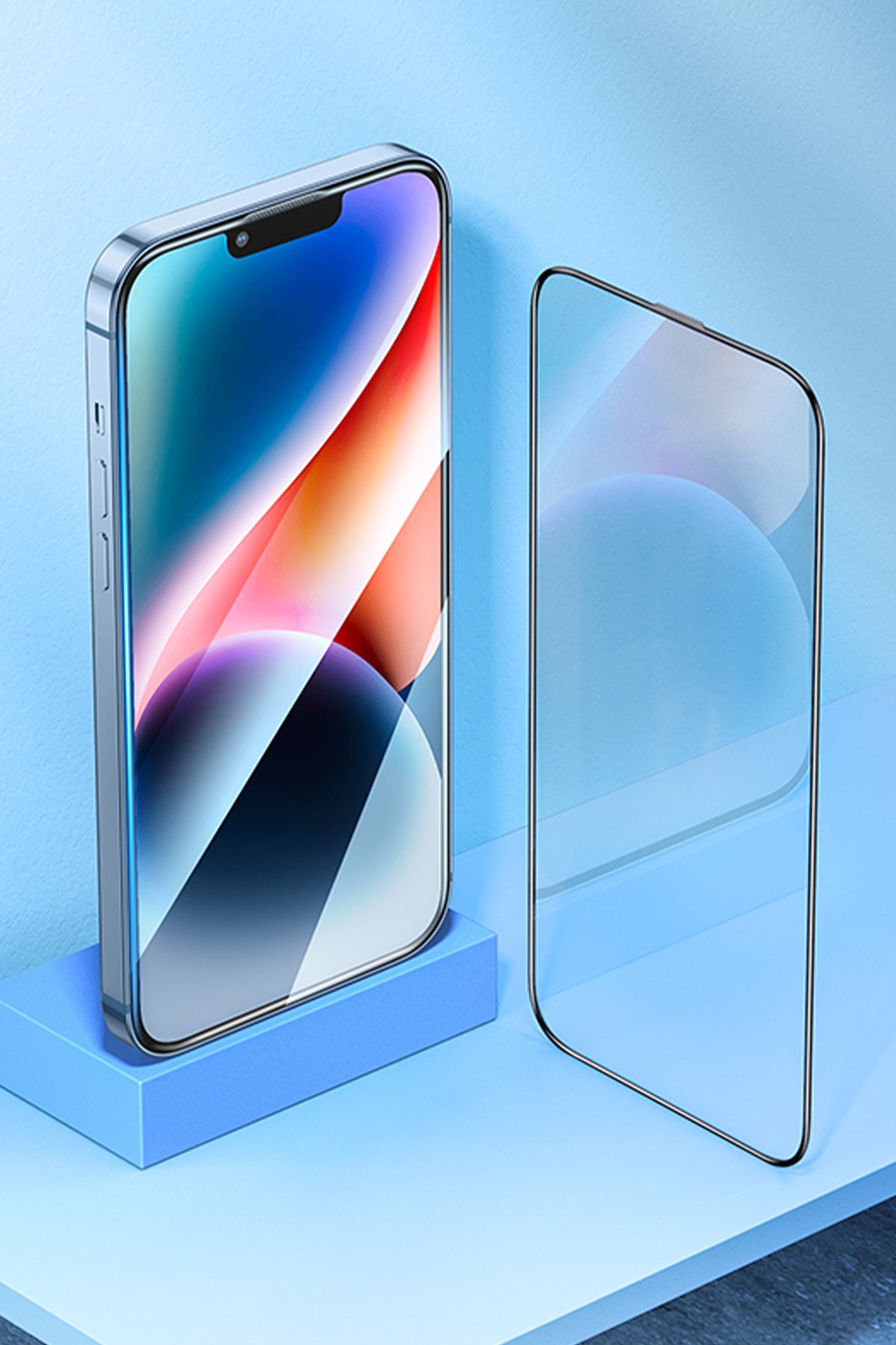 Hoco iPhone 15 Pro 9D Dustproof Hayalet Cam Ekran Koruyucu - Siyah