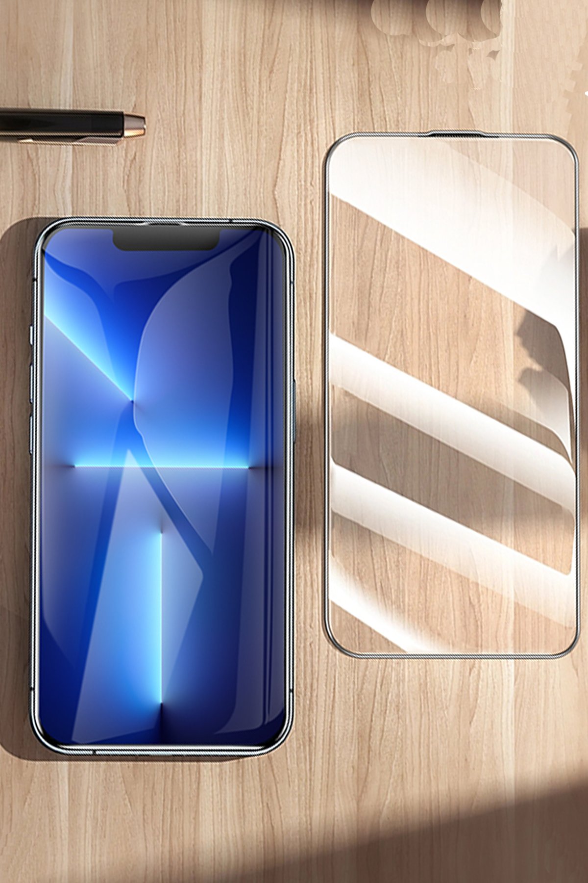 Hoco iPhone 15 Pro Max 9D Dustproof Hayalet Cam Ekran Koruyucu - Siyah